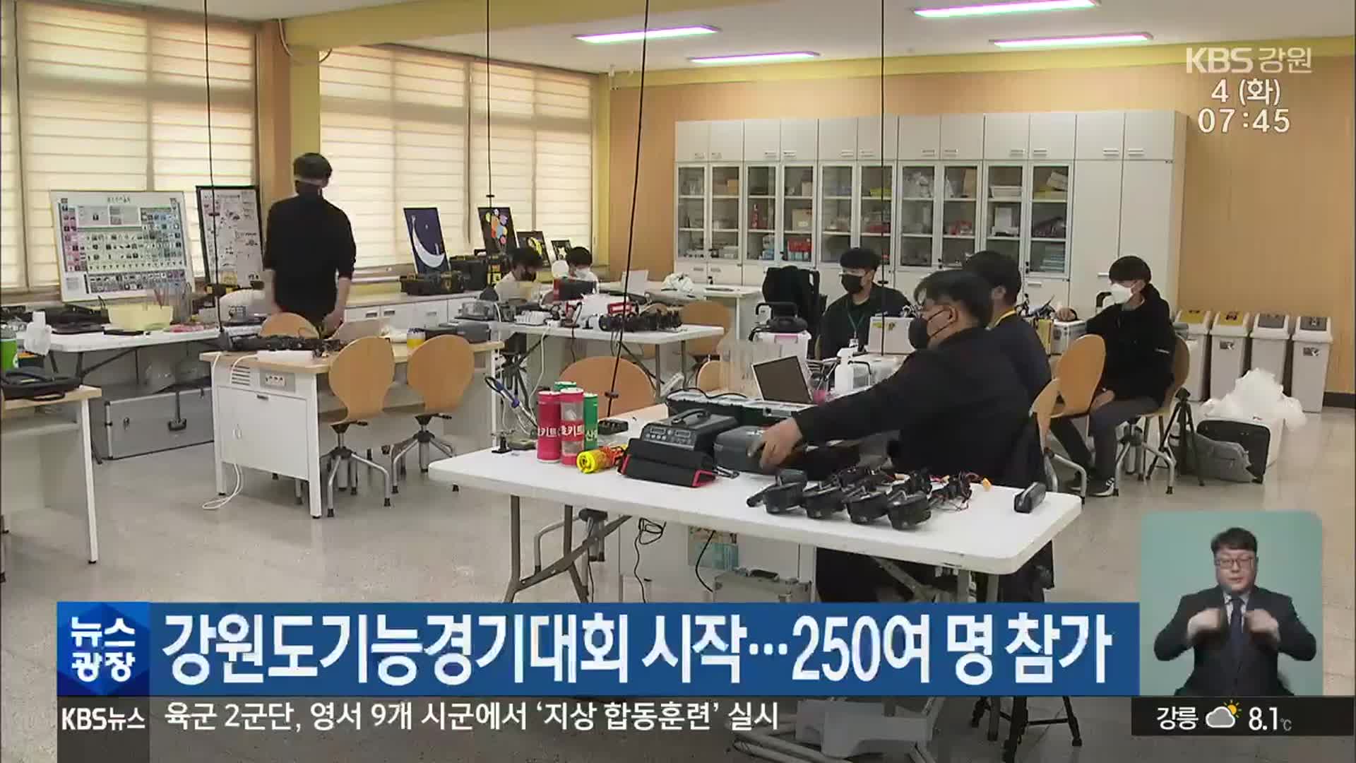 강원도기능경기대회 시작…250여 명 참가
