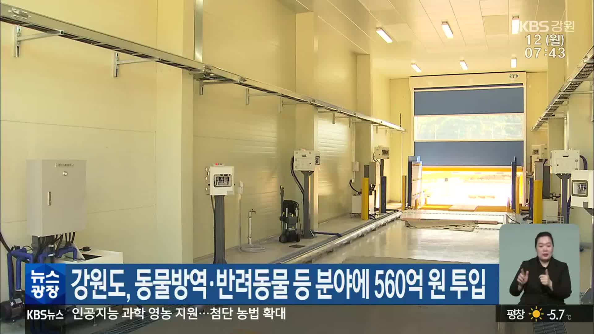 강원도, 동물방역·반려동물 등 분야에 560억 원 투입