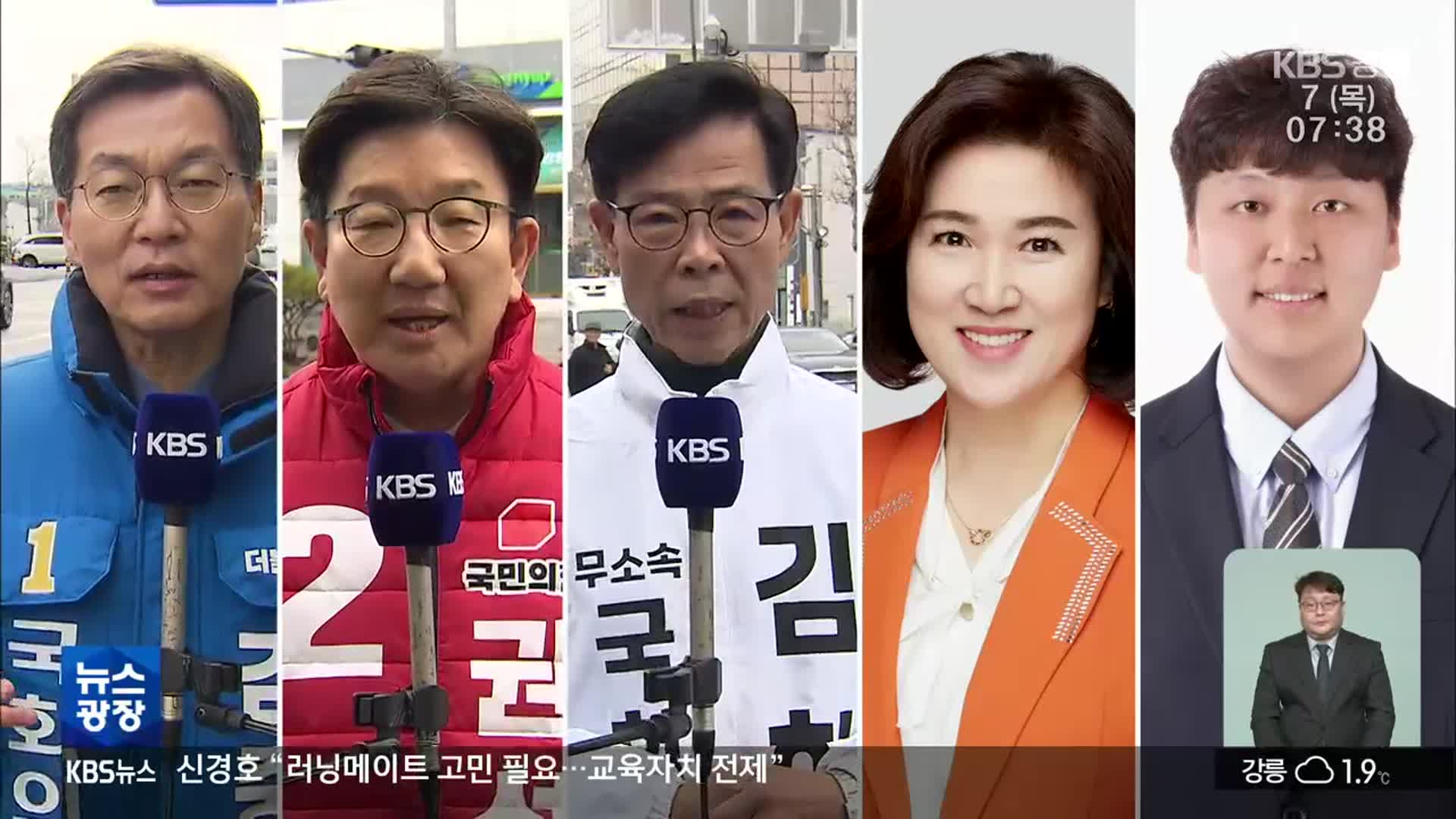 [총선] “5선 의원 필요” vs “선수 교체”…강릉시 선거구 열띤 경쟁