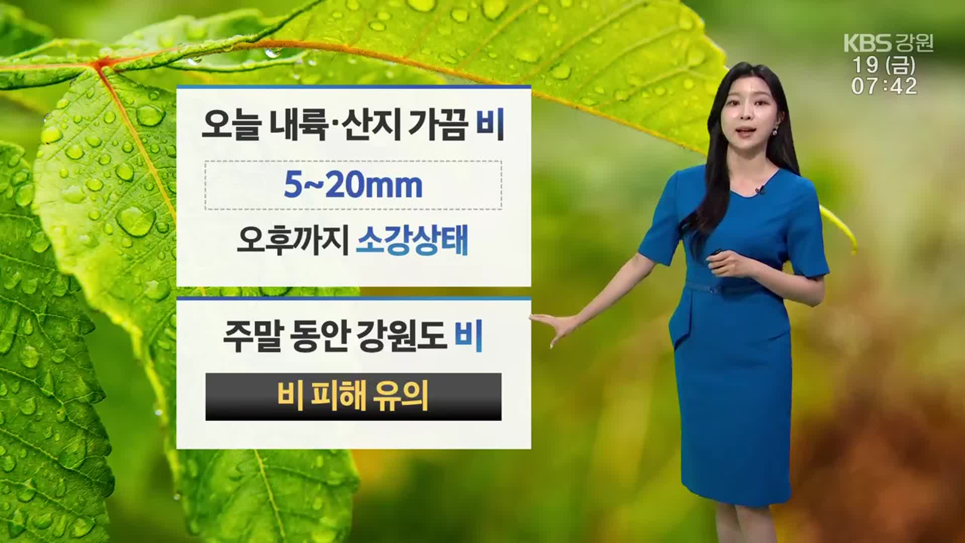 [날씨] 강원 내륙·산지 오늘 가끔 비…곳곳 안개