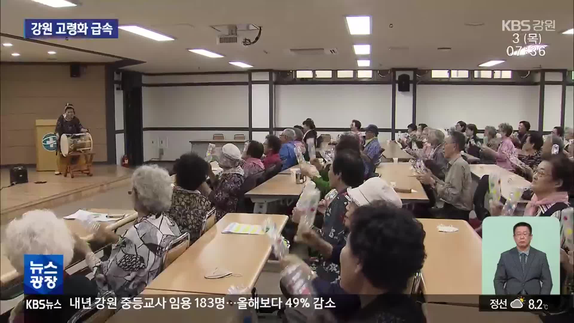 강원 고령화 전국 3번째 높아…2052년 절반이 노인