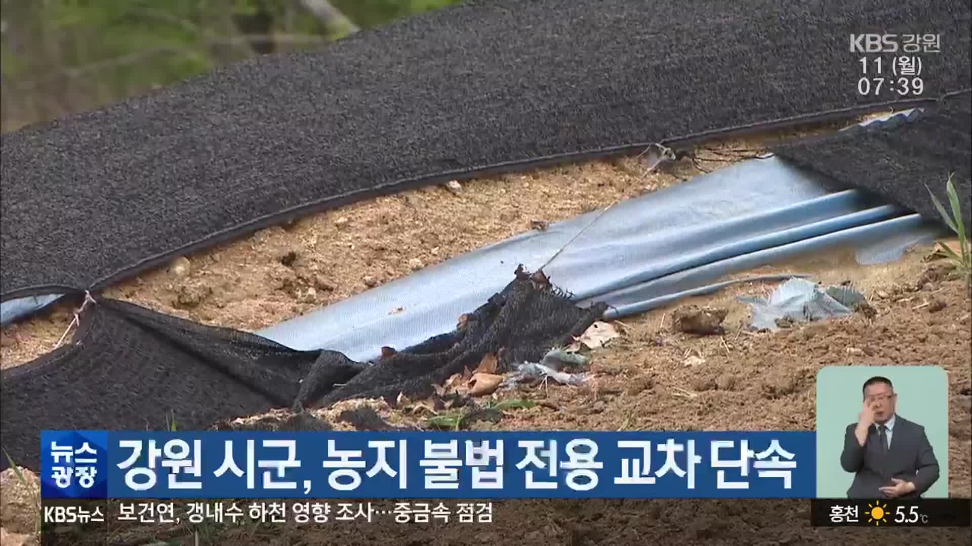 강원 시군, 농지 불법 전용 교차 단속