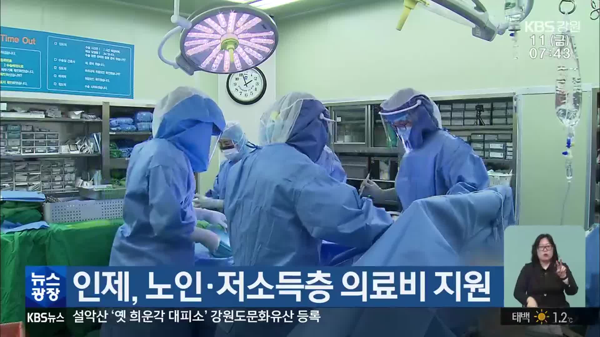 인제, 노인·저소득층 의료비 지원