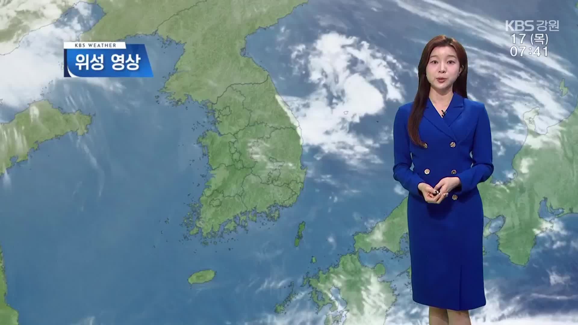 [날씨] 강원 대체로 흐리고, 가끔 비…강풍 주의