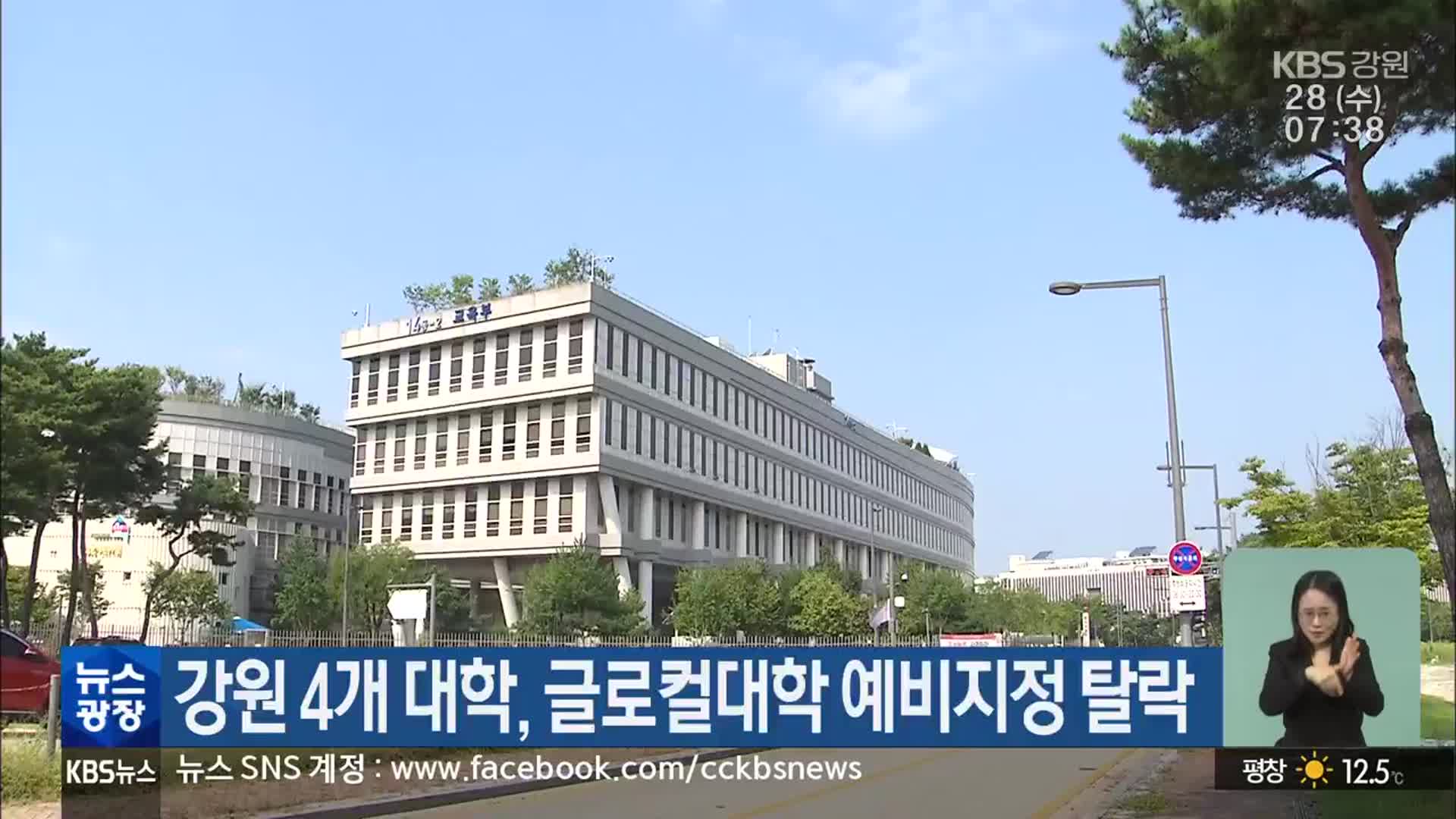 강원 4개 대학, 글로컬대학 예비지정 탈락
