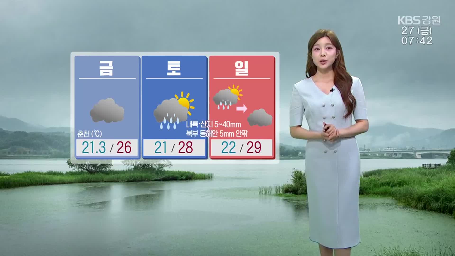 [날씨] 강원 낮 기온 오름세…주말 비 소식