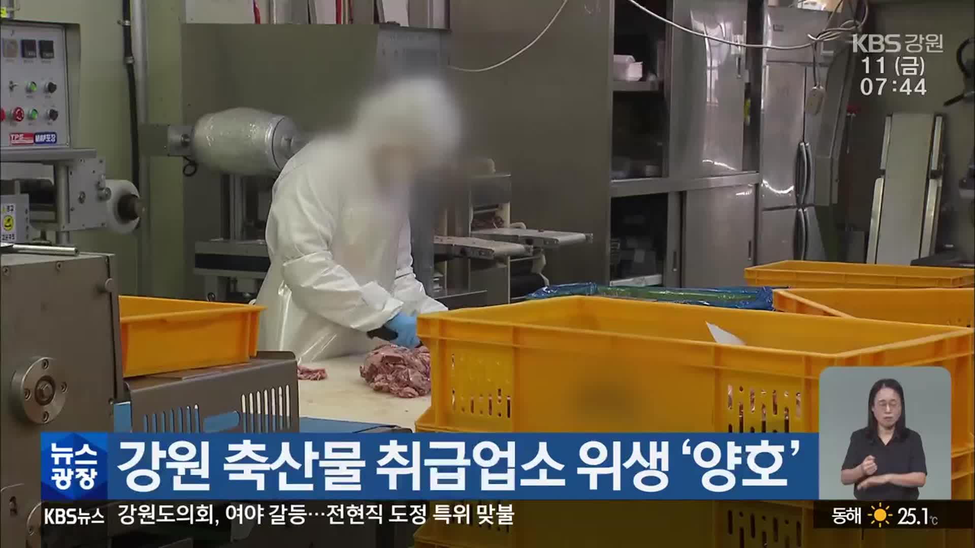 강원 축산물 취급업소 위생 ‘양호’