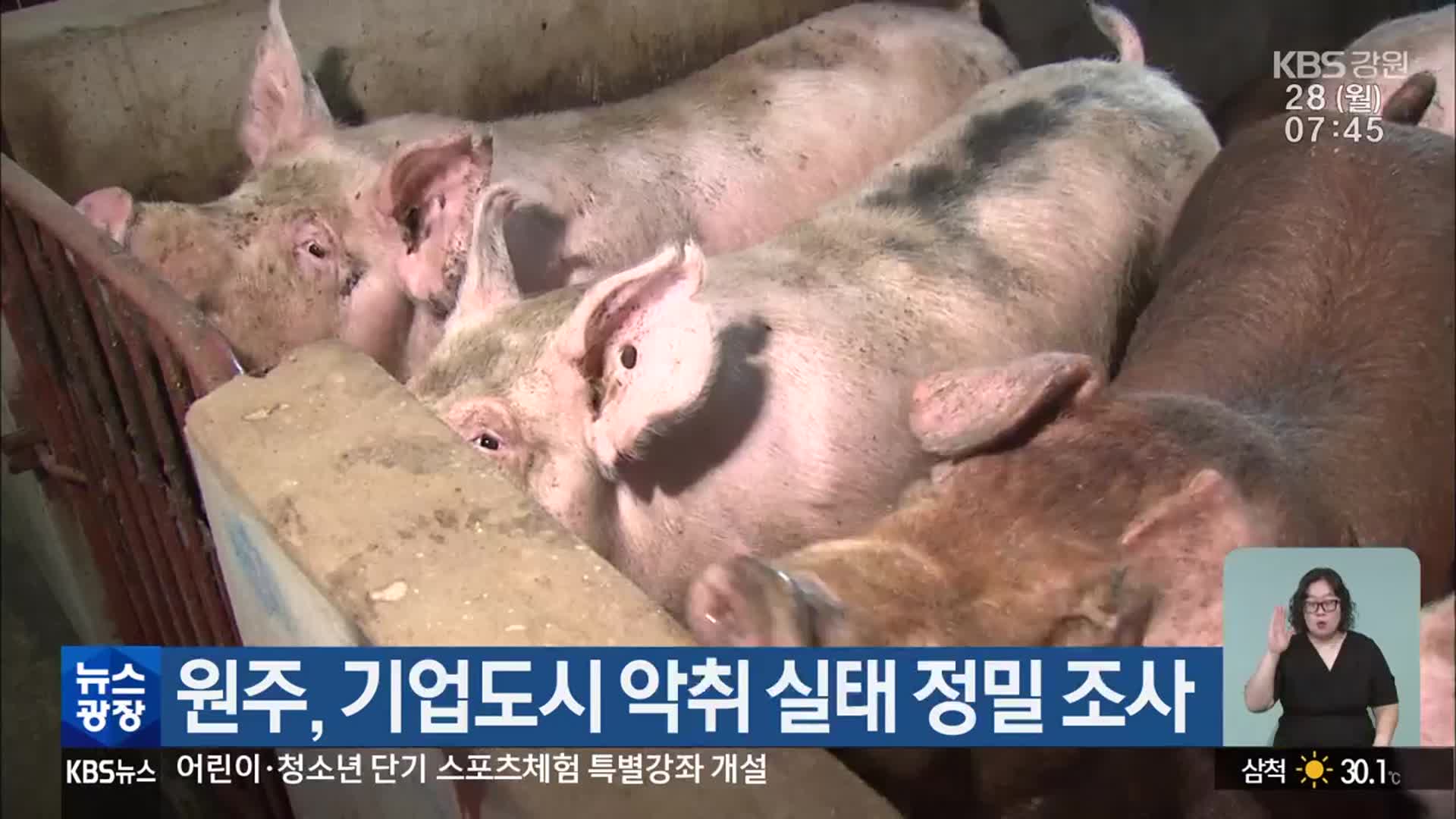원주, 기업도시 악취 실태 정밀 조사