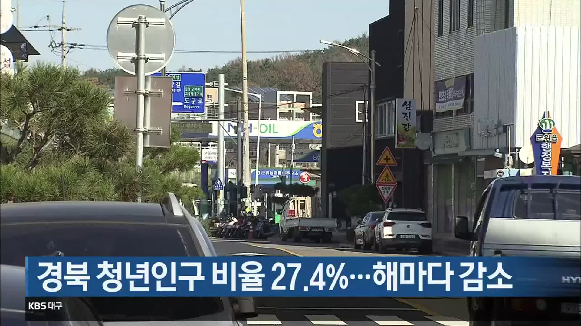 경북 청년인구 비율 27.4%…해마다 감소