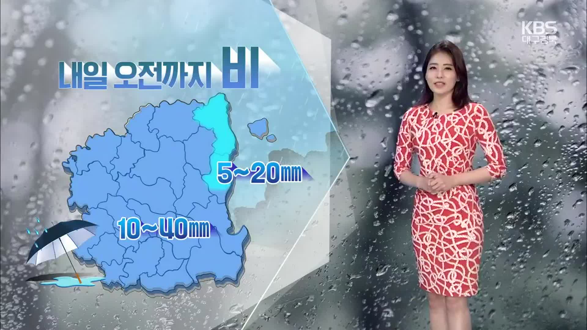 [날씨] 대구·경북 내일 오전까지 비…강한 바람