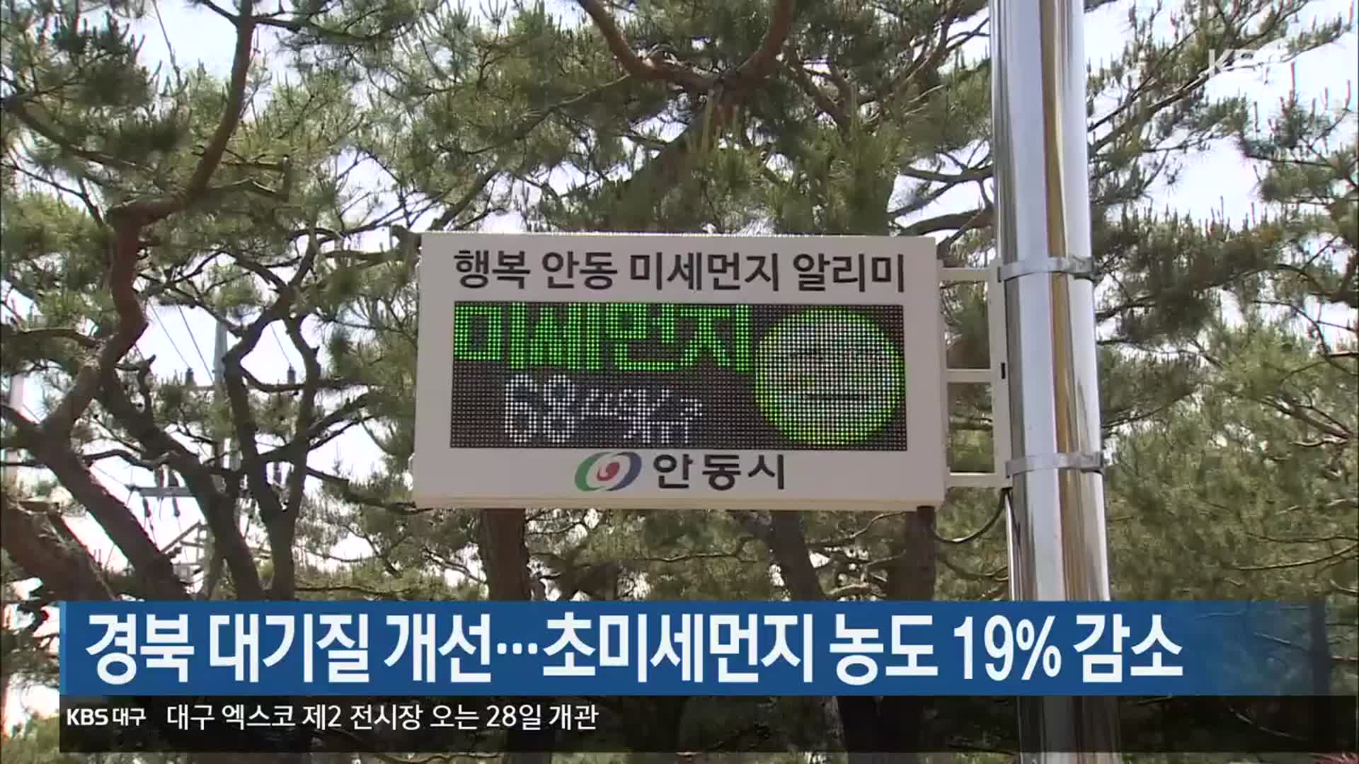 경북 대기질 개선…초미세먼지 농도 19% 감소