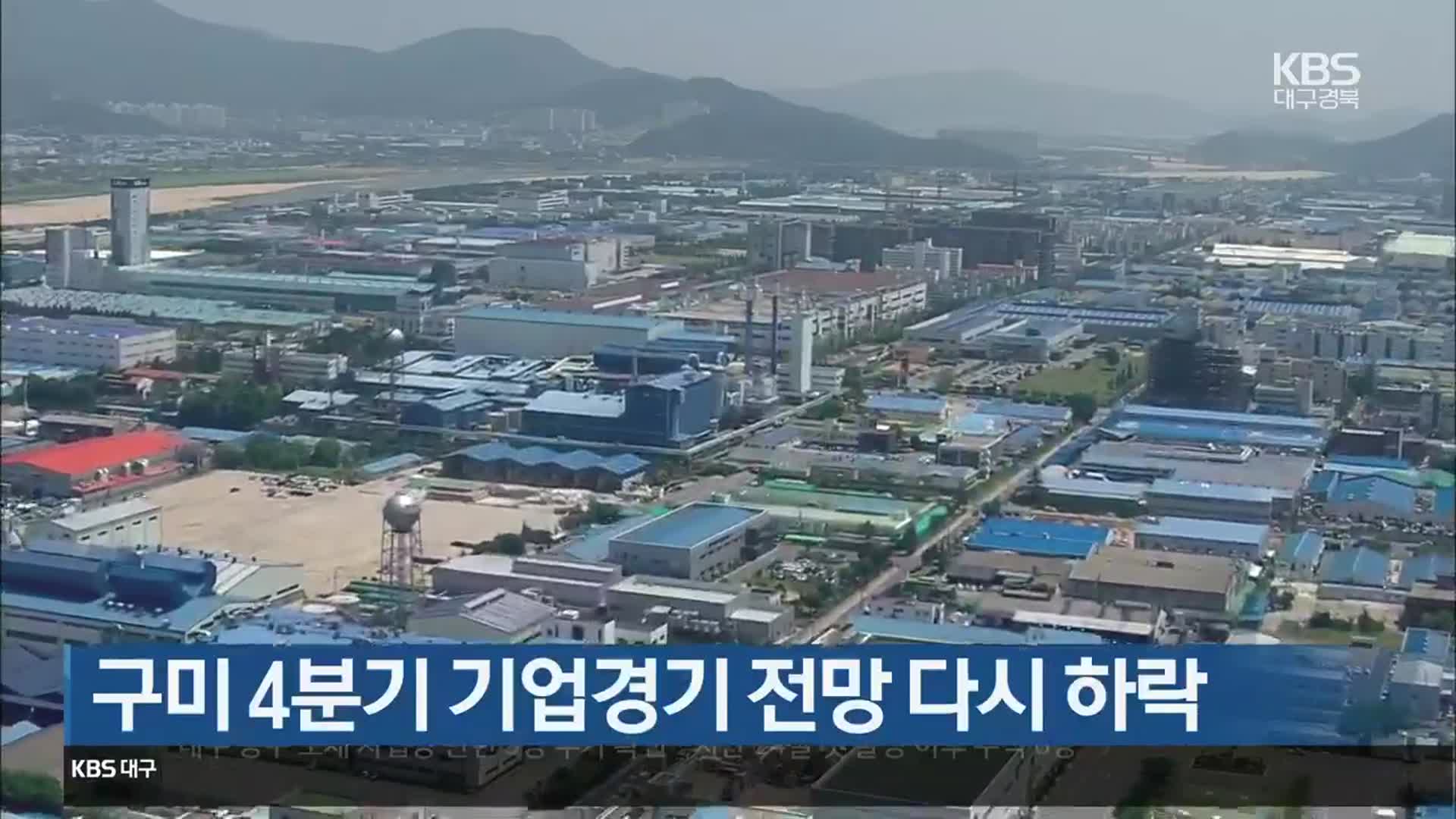 구미 4분기 기업경기 전망 다시 하락