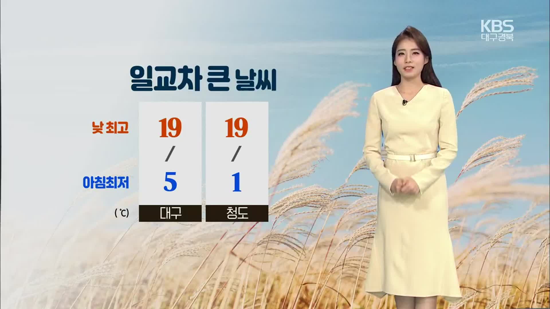 [날씨] 대구·경북 내일 큰 일교차 주의…초미세먼지 ‘나쁨’
