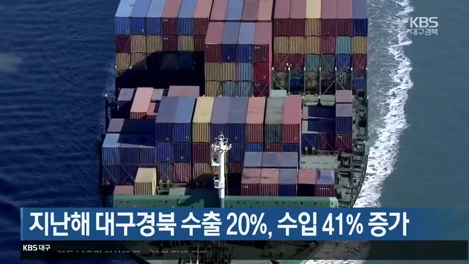 지난해 대구·경북 수출 20%·수입 41% 증가