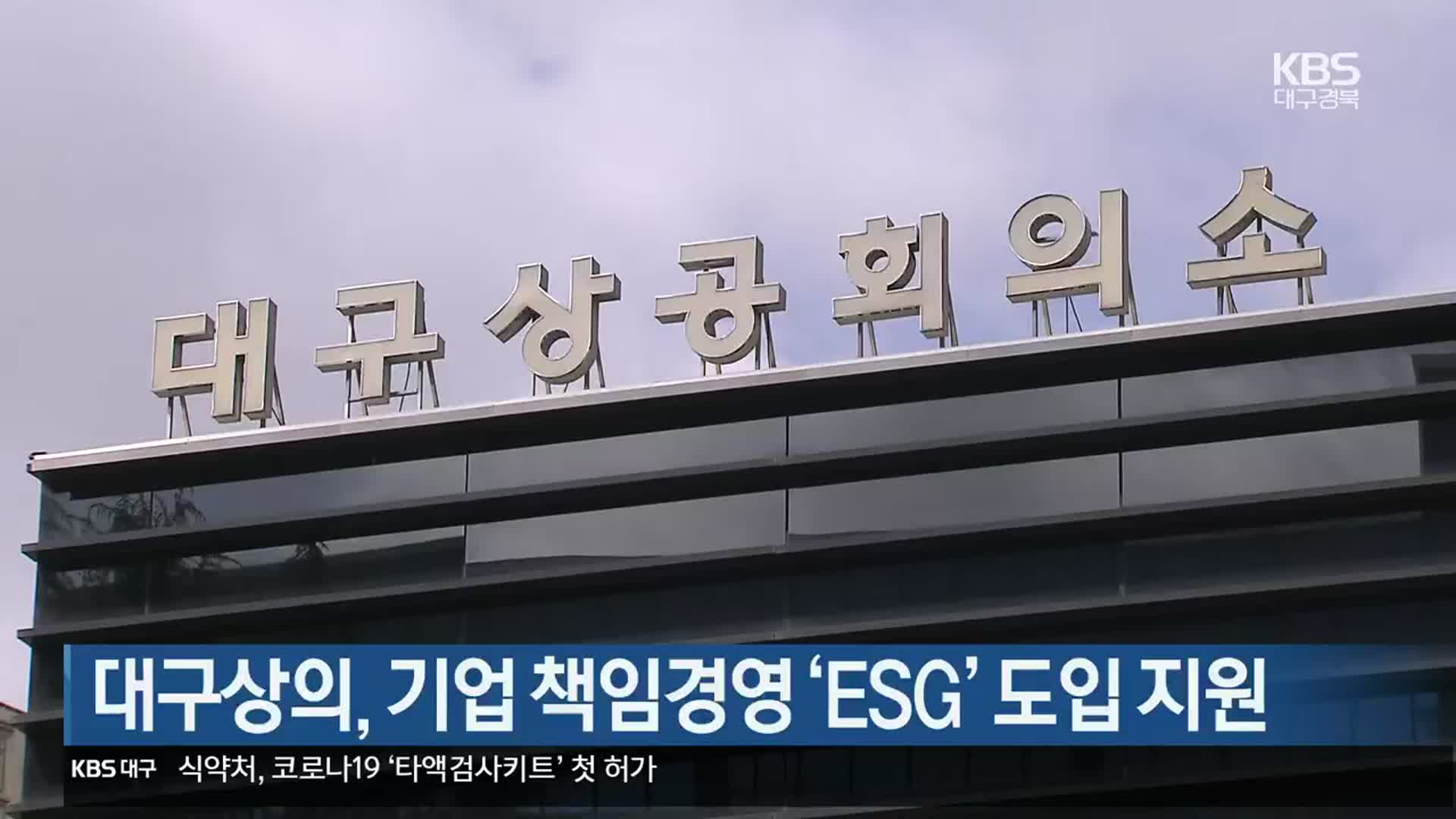 대구상의, 기업 책임경영 ‘ESG’ 도입 지원