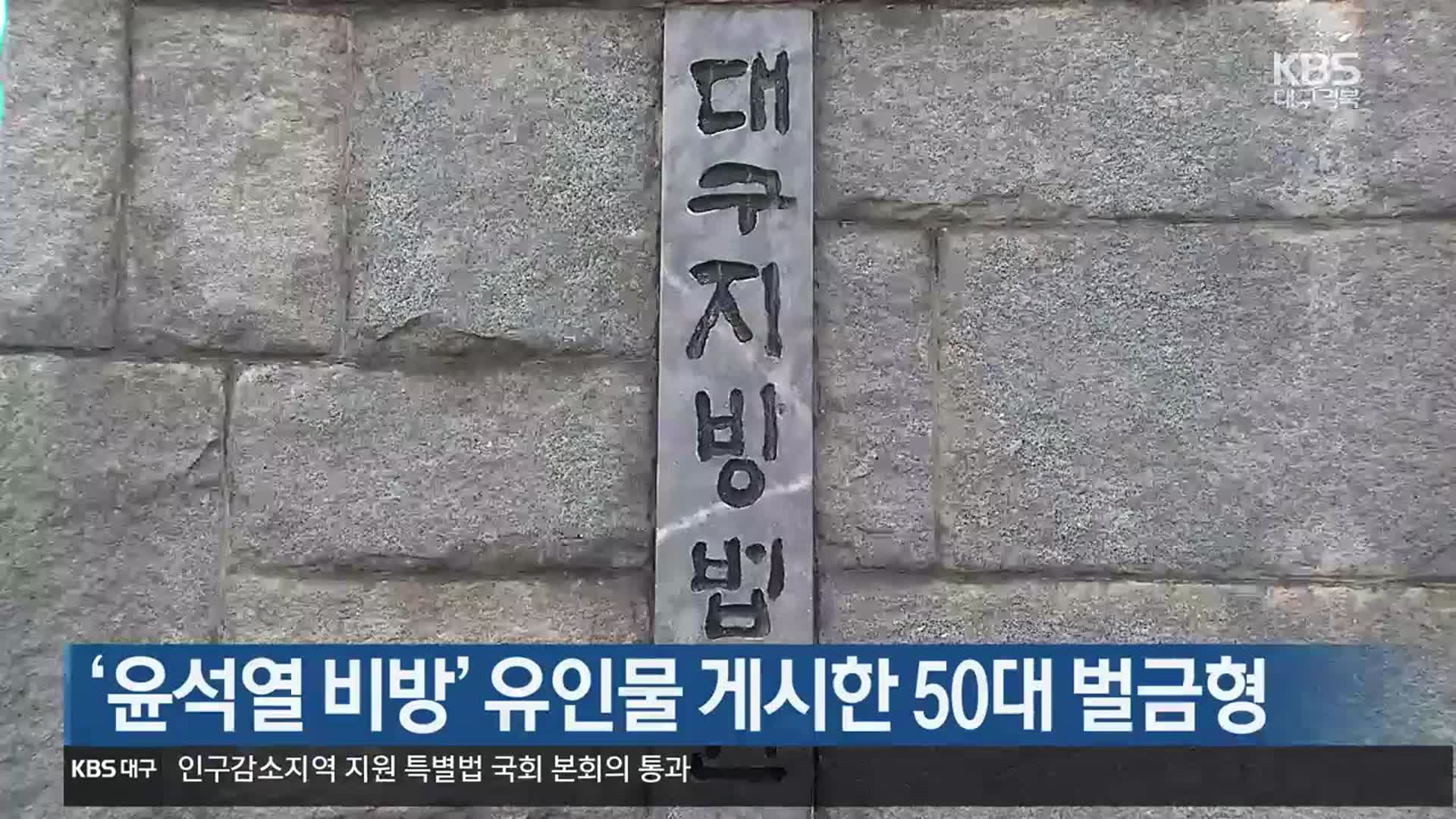 ‘윤석열 비방’ 유인물 게시한 50대 벌금형