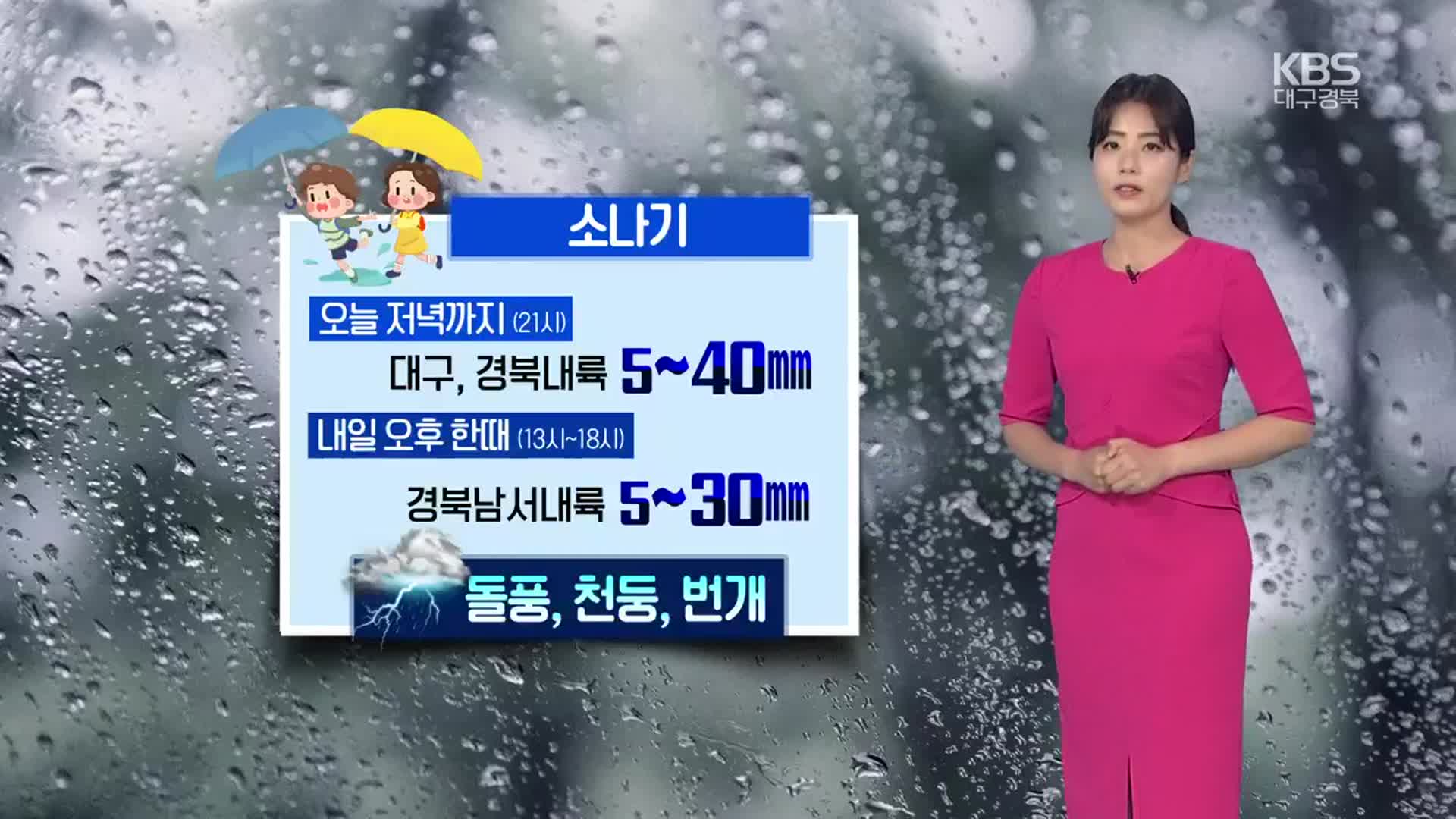 [날씨] 대구·경북 오후 곳곳에 소나기…‘폭염특보’ 확대·강화