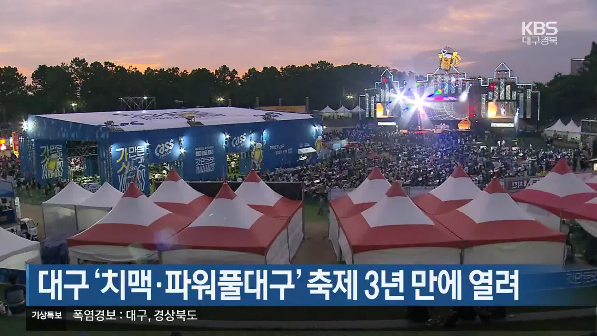 대구 ‘치맥·파워풀대구’ 축제 3년 만에 열려