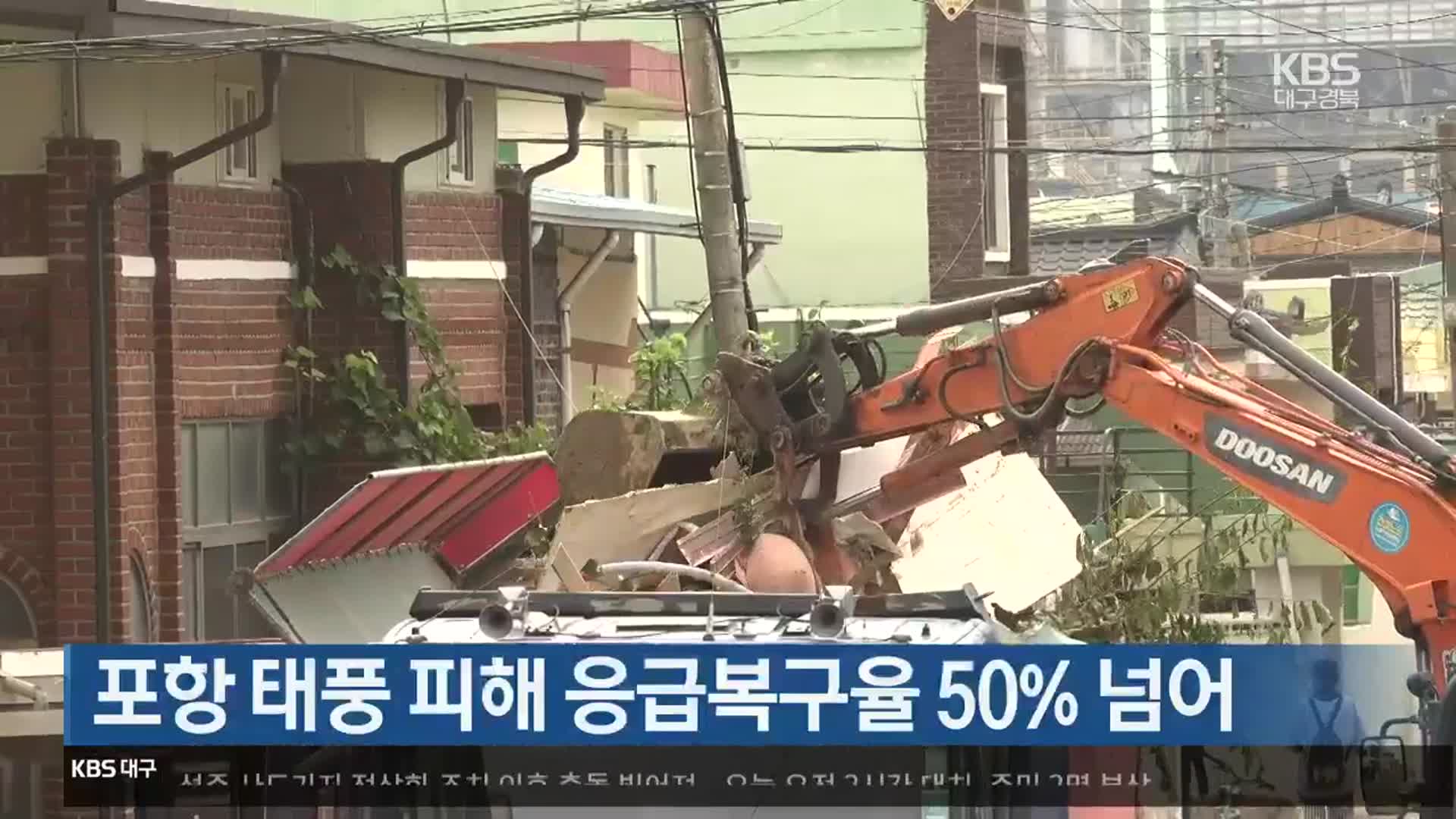 포항 태풍 피해 응급복구율 50% 넘어
