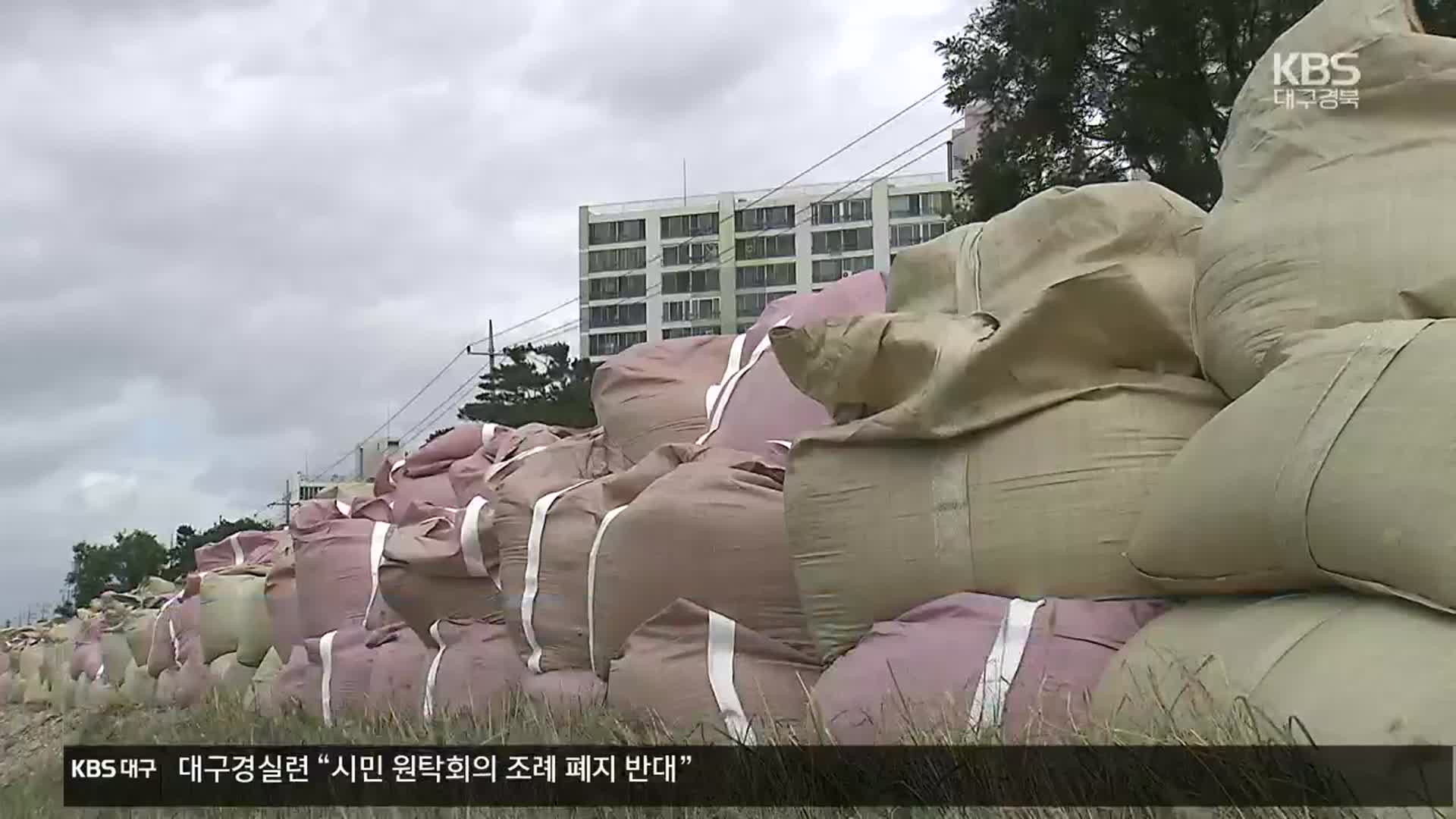 모래 포대·방수포로 2~3년 더 버텨?…“공기 단축해야”