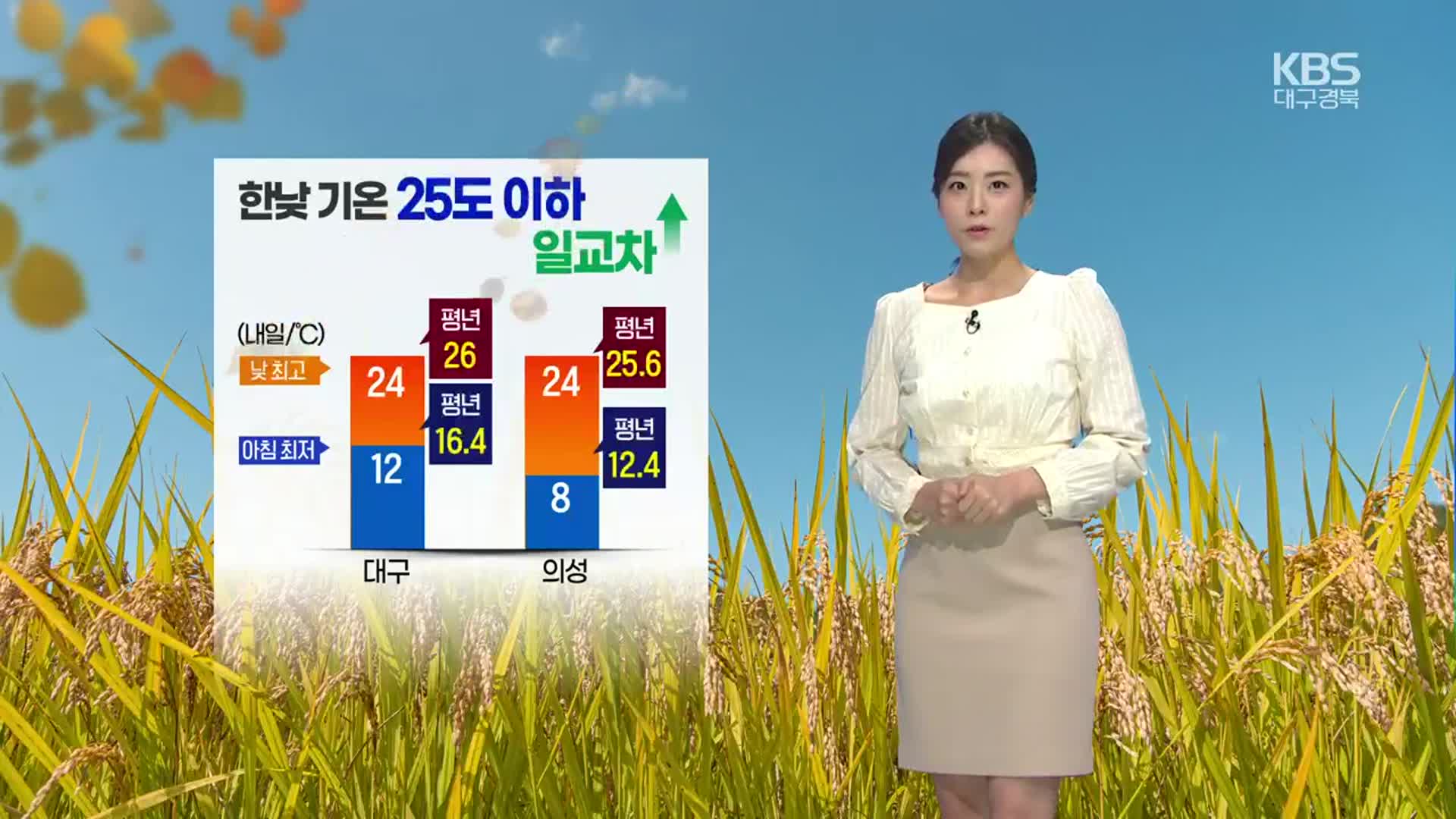 [날씨] 대구·경북 최저 10도 안팎…큰 일교차 유의