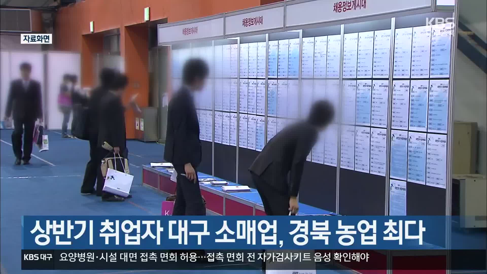 상반기 취업자 대구 소매업, 경북 농업 최다