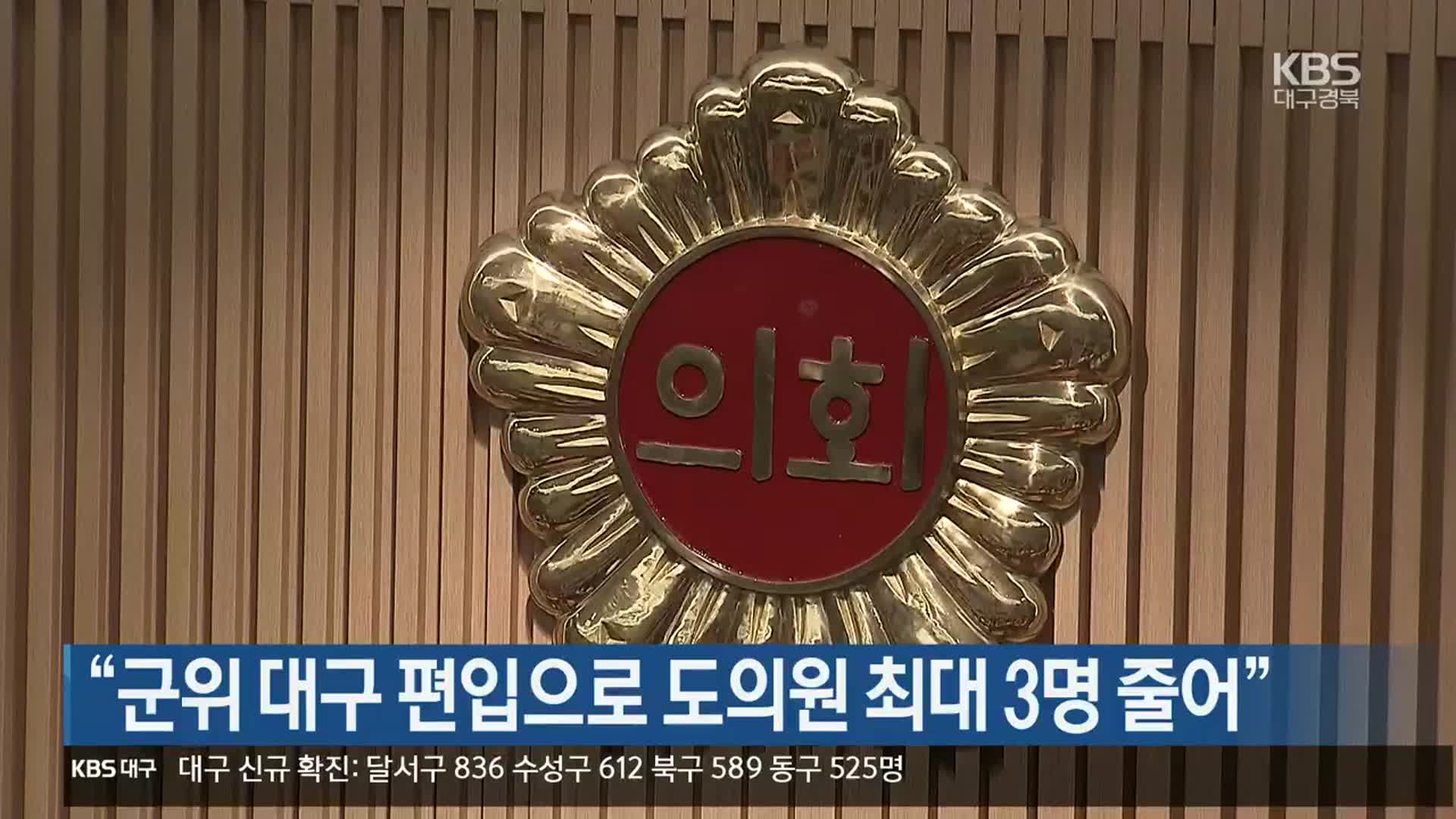“군위 대구 편입으로 경북도의원 최대 3명 줄어”