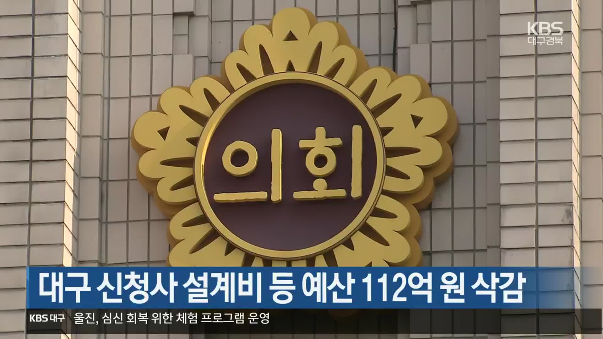 대구 신청사 설계비 등 예산 112억 원 삭감