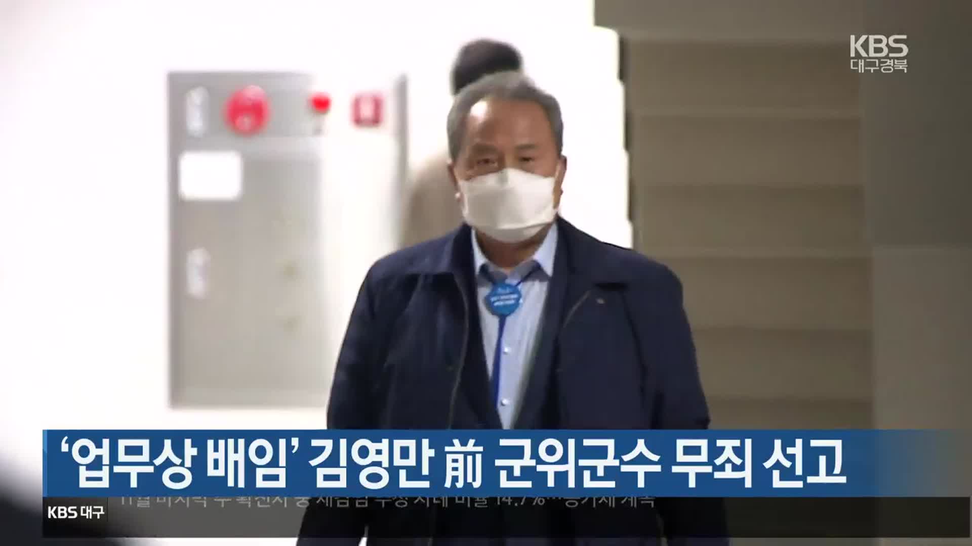 ‘업무상 배임’ 김영만 前 군위군수 무죄 선고