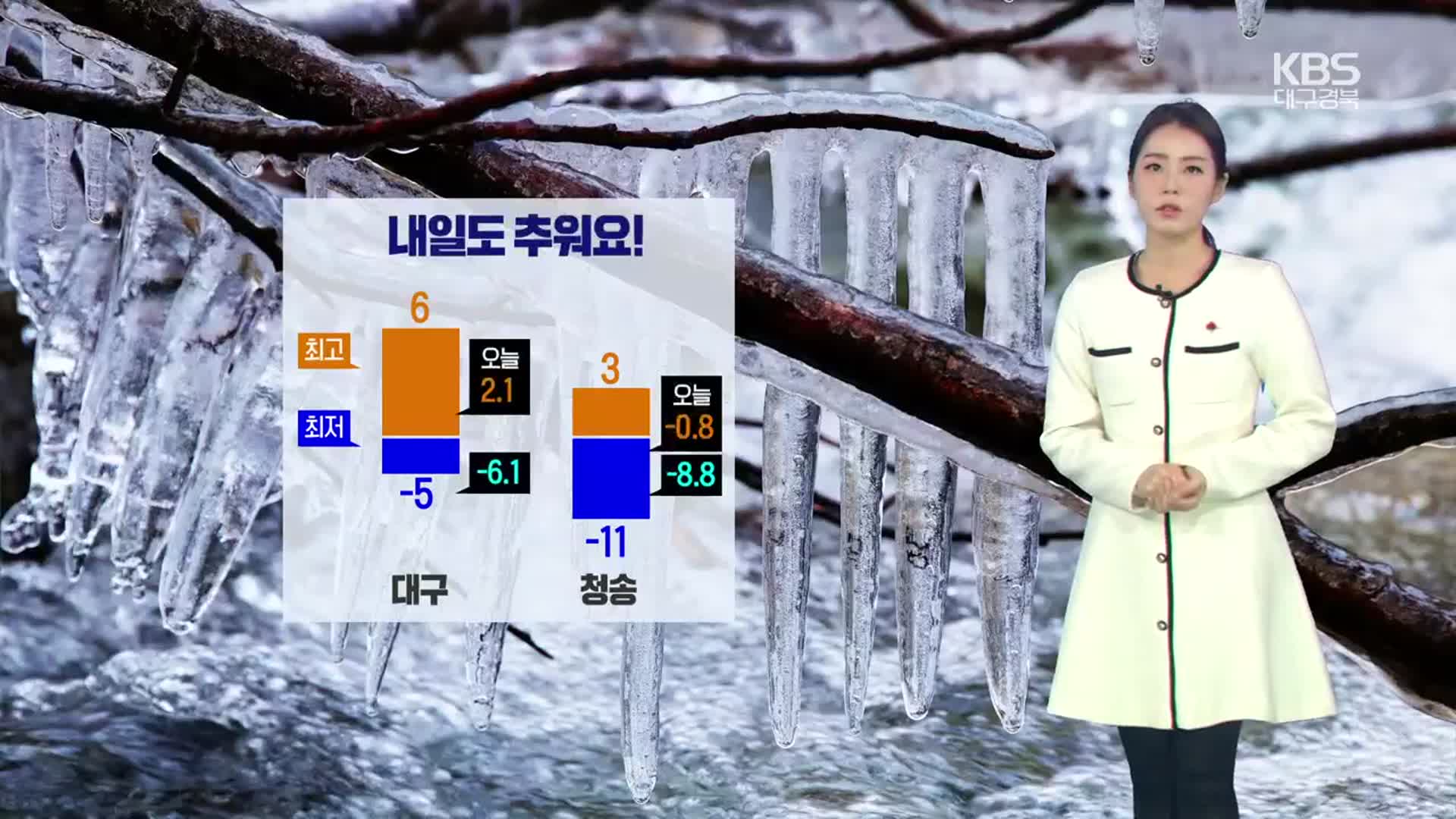 [날씨] 내일도 추워요…경북 영양·의성·청송 최저 ‘영하 11도’