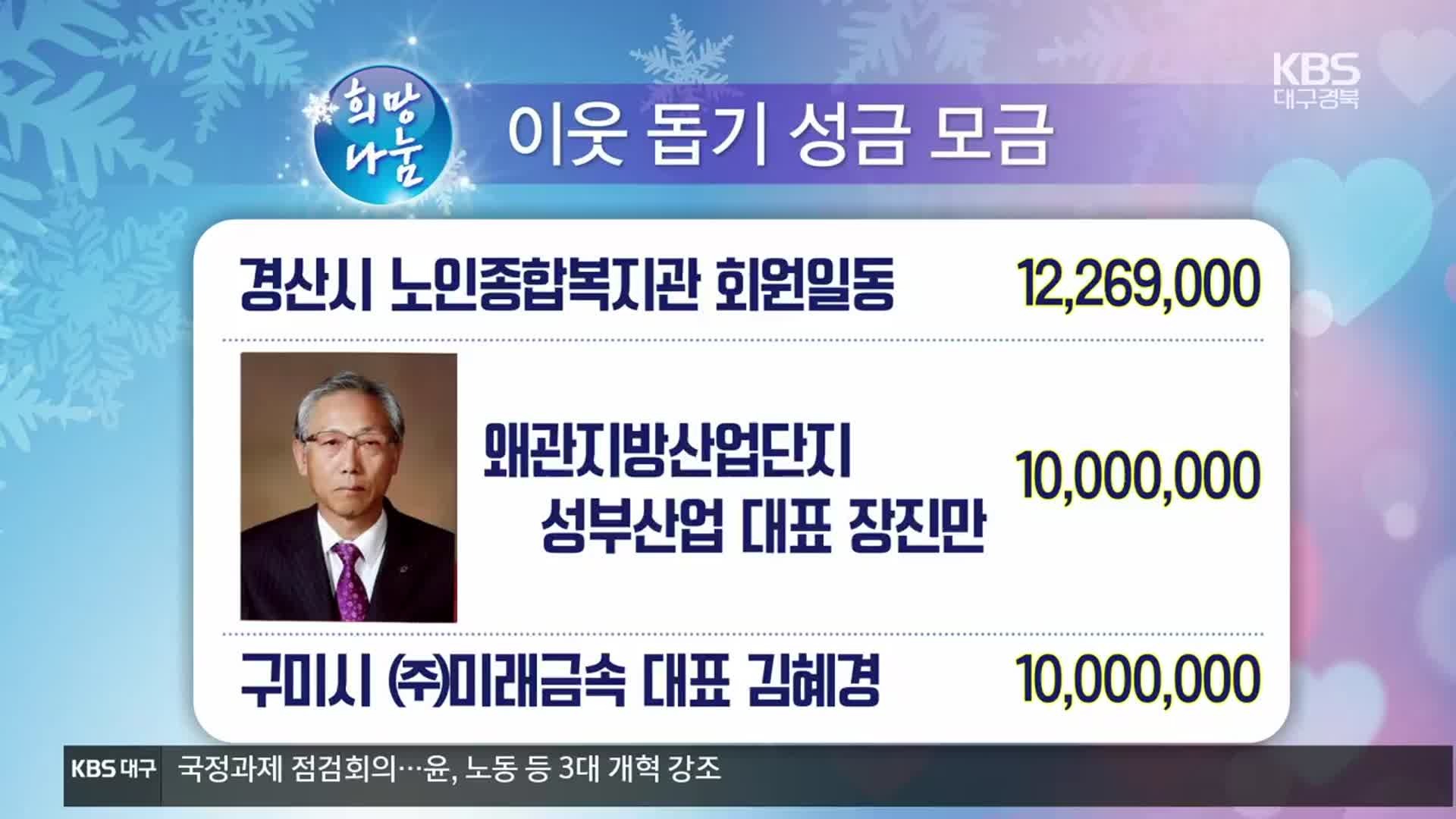 희망나눔 이웃 돕기 성금 모금