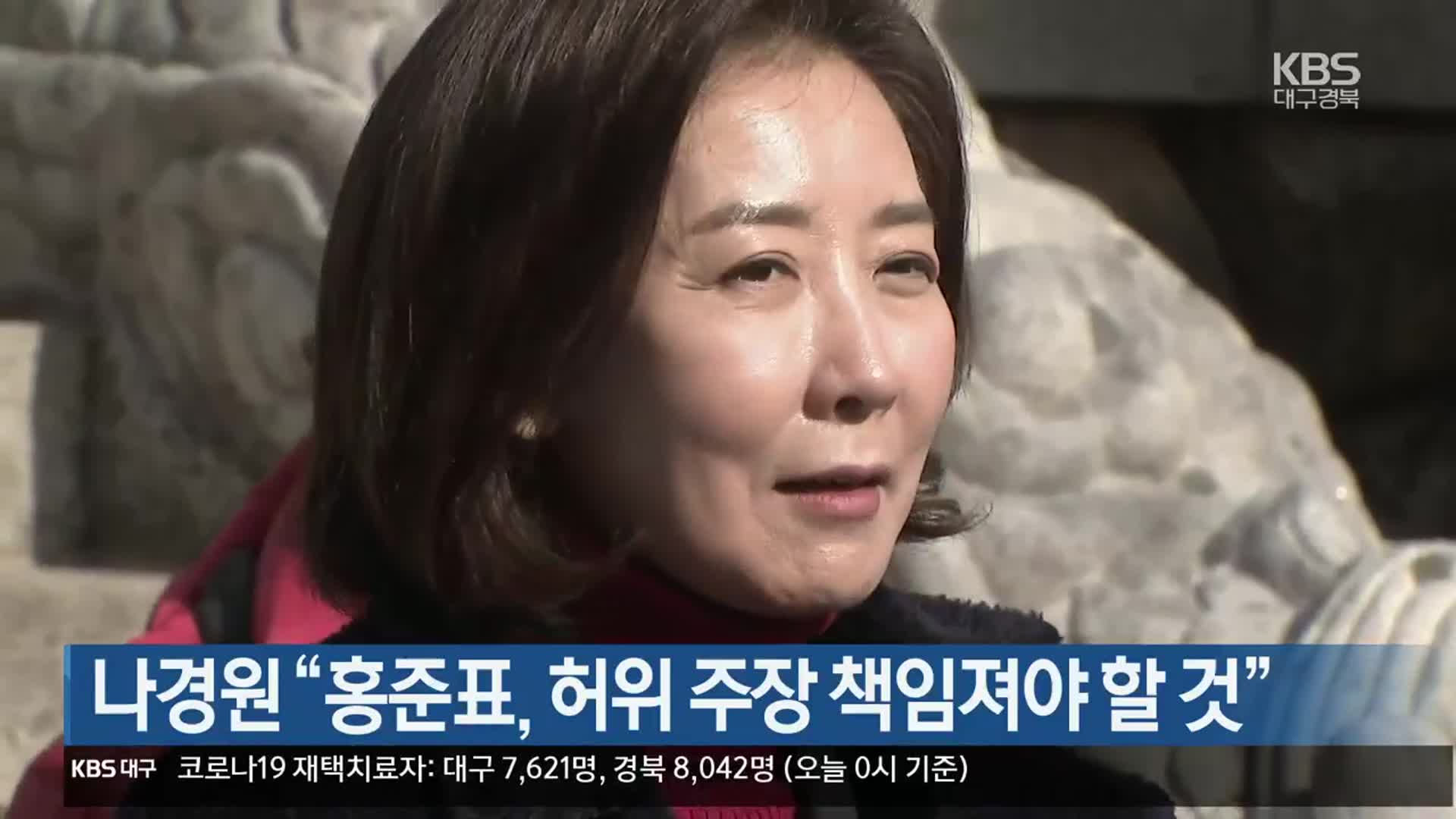 나경원 “홍준표, 허위 주장 책임져야 할 것”