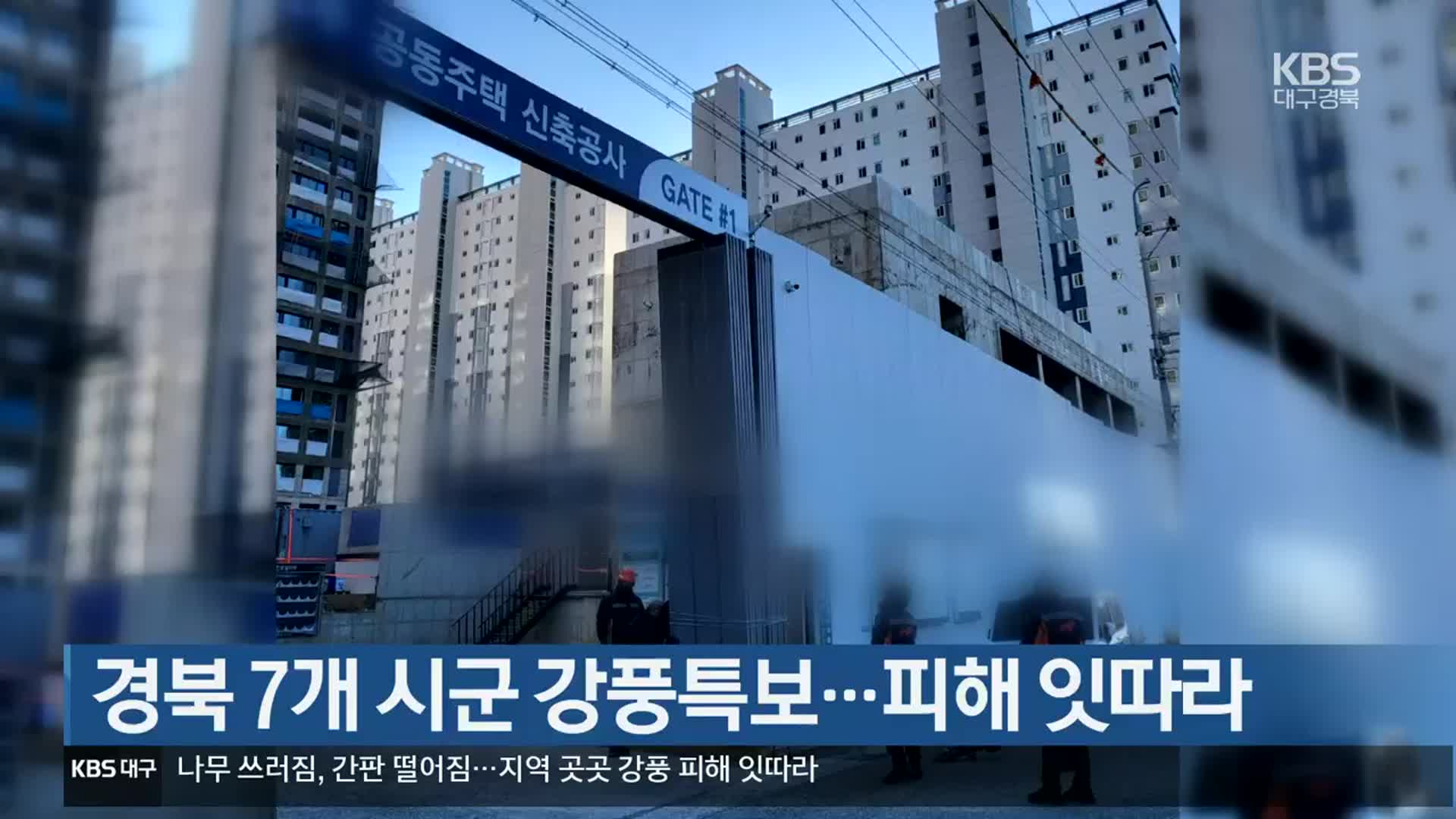 경북 7개 시군 강풍특보…피해 잇따라