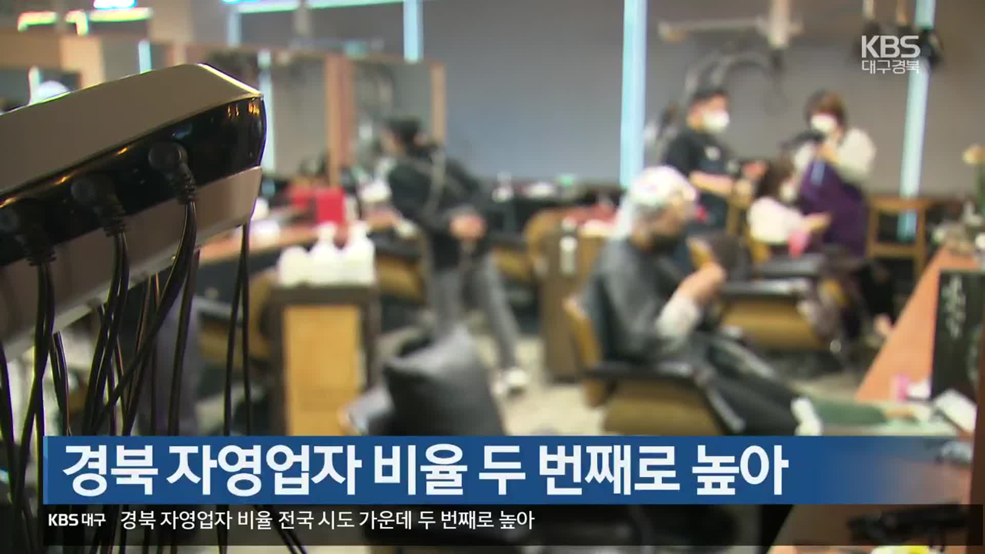 경북 자영업자 비율 두 번째로 높아
