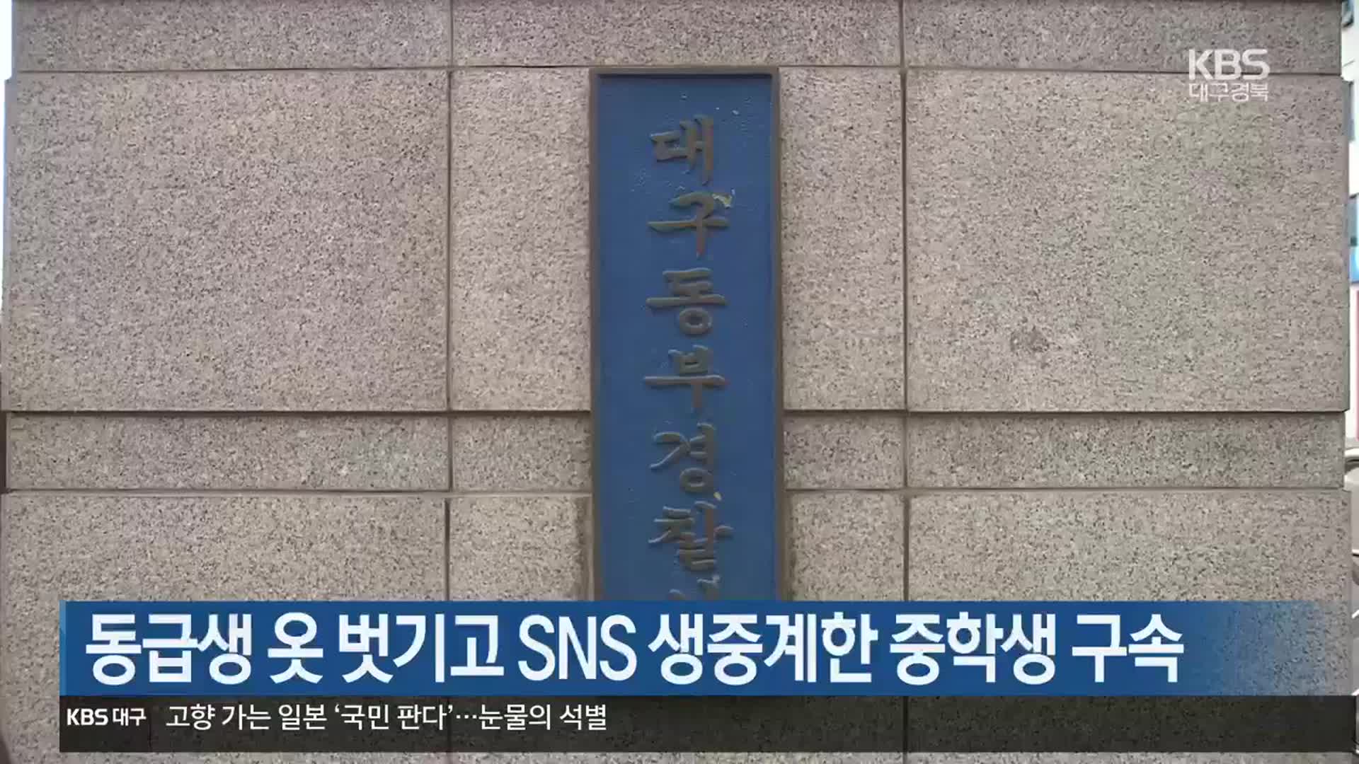 동급생 옷 벗기고 SNS 생중계한 중학생 구속