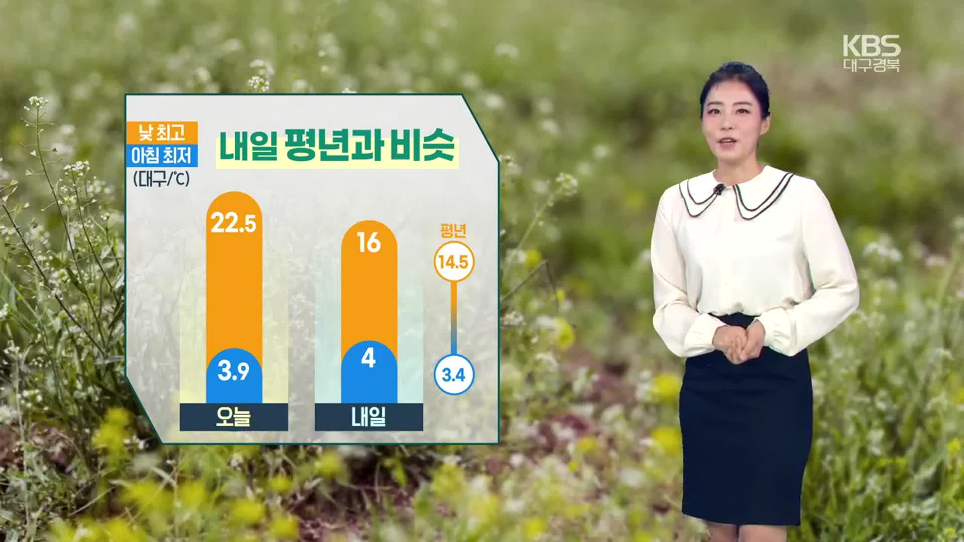 [날씨] 대구·경북 내일 기온 ↓ ‘평년 수준’…대기 건조 ‘화재 유의’