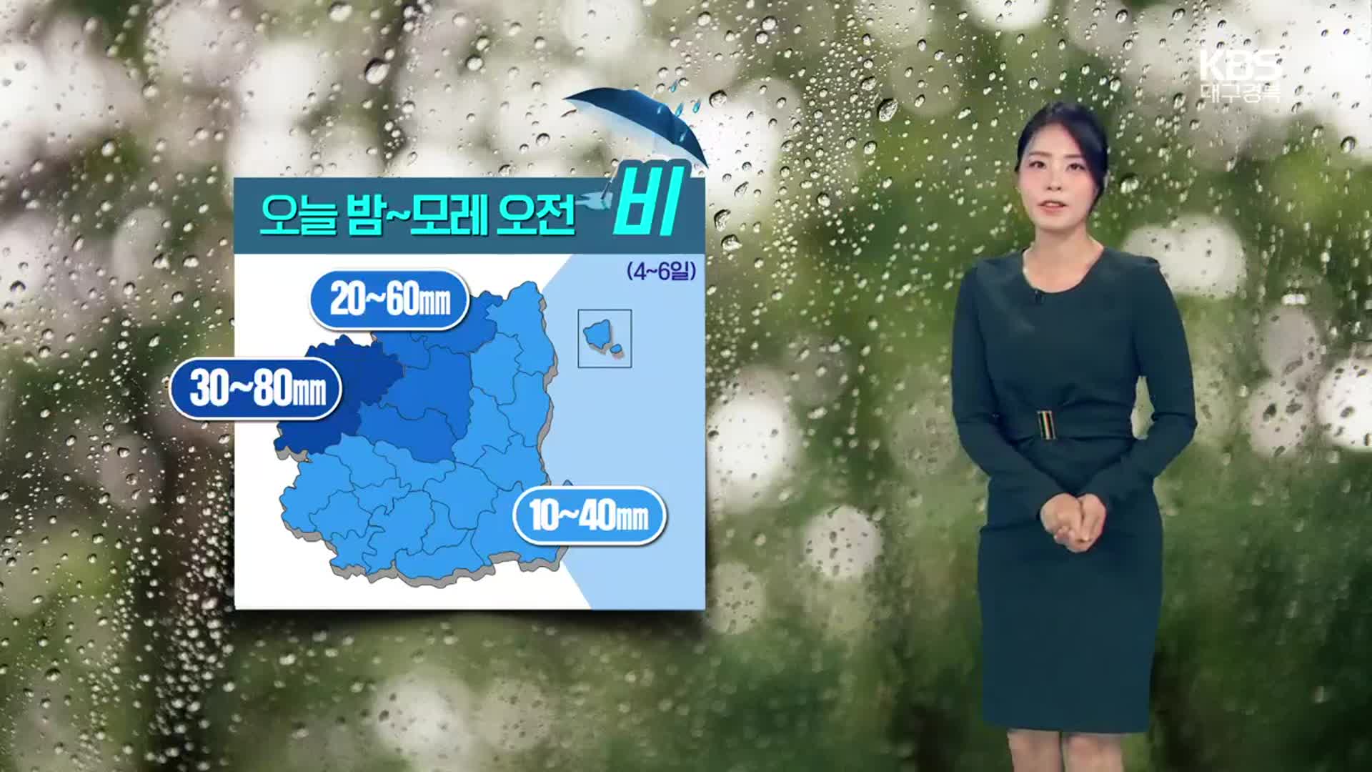 [날씨] 대구·경북 늦은 밤부터 비…내일 출근길 우산 챙기세요!