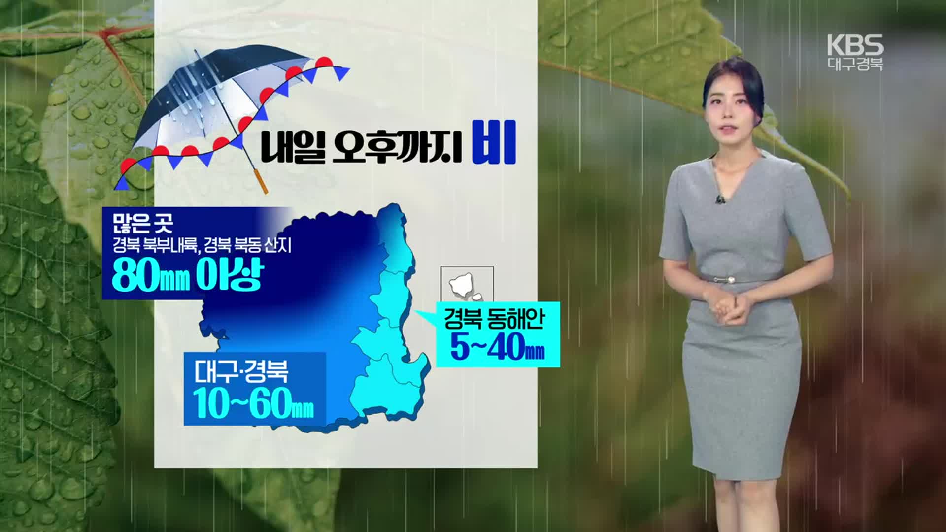 [날씨] 대구·경북 내일 오후까지 비…최대 80mm↑