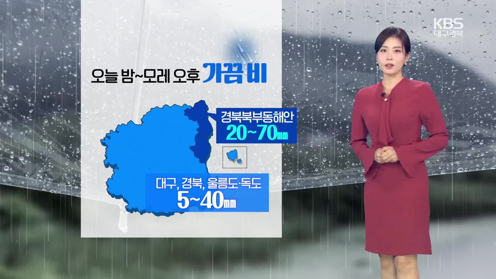 [날씨] 대구·경북 오늘 밤~모레 오후 가끔 비…도로 미끄럼 유의