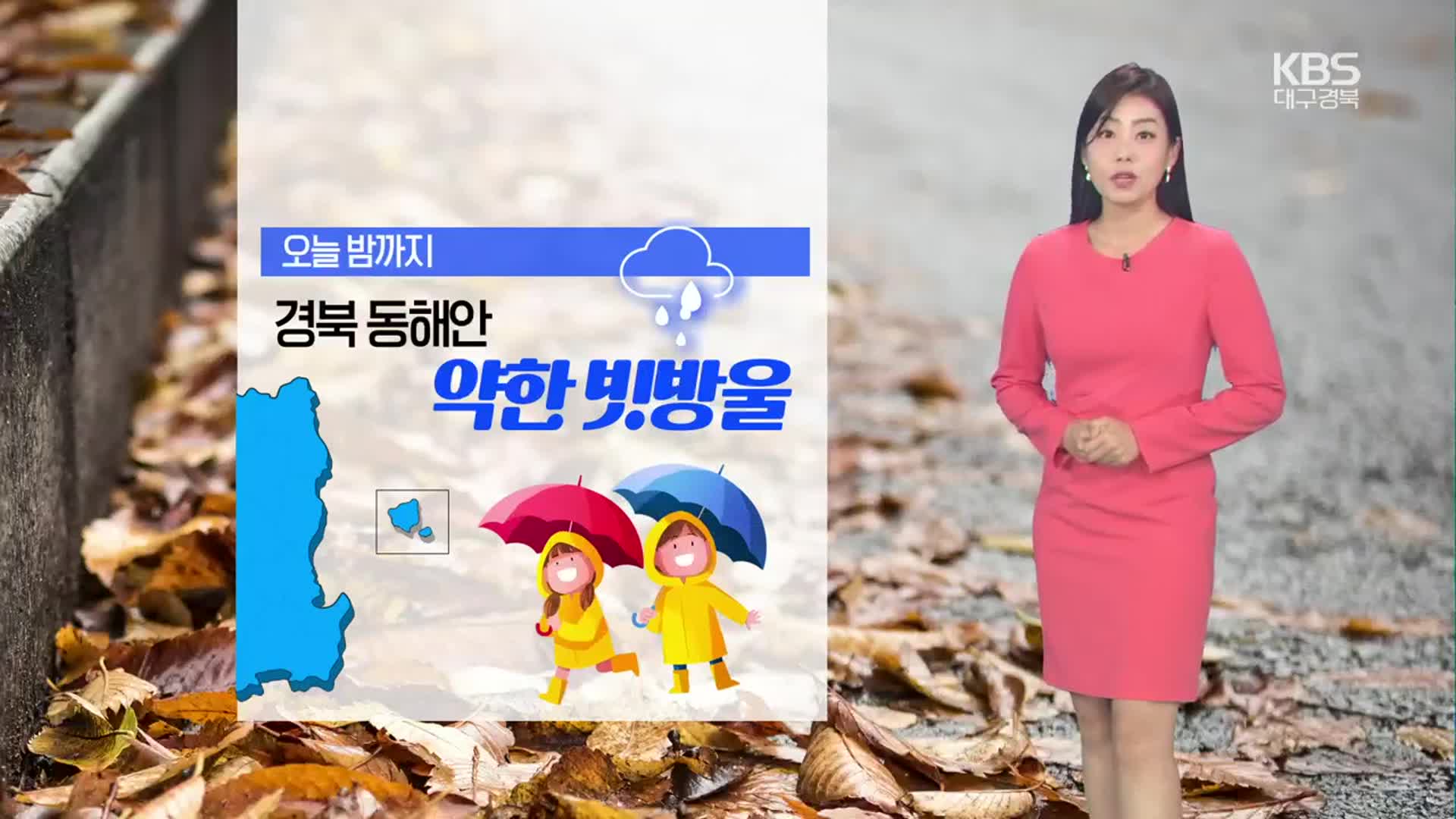 [날씨] 경북 동해안 약한 빗방울…대구·경북 큰 일교차 유의