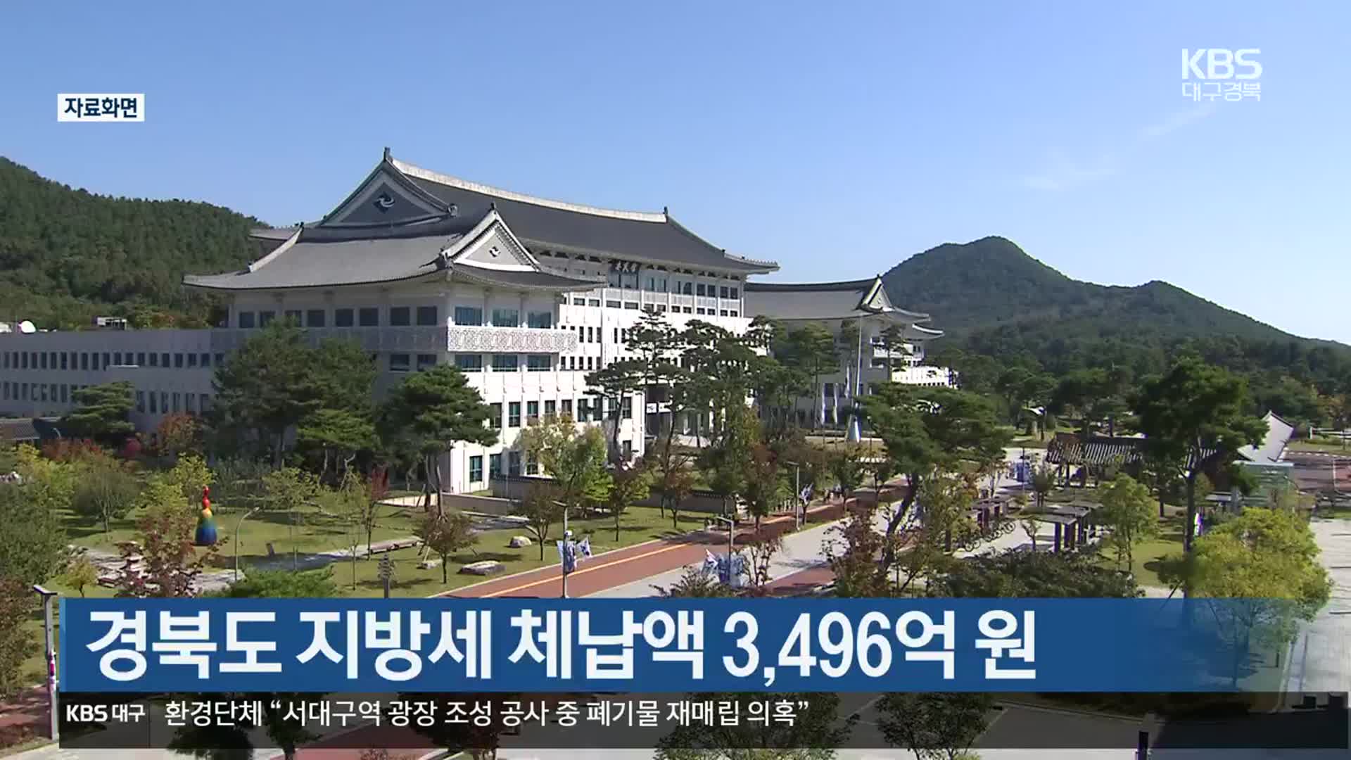 경북도 지방세 체납액 3,496억 원