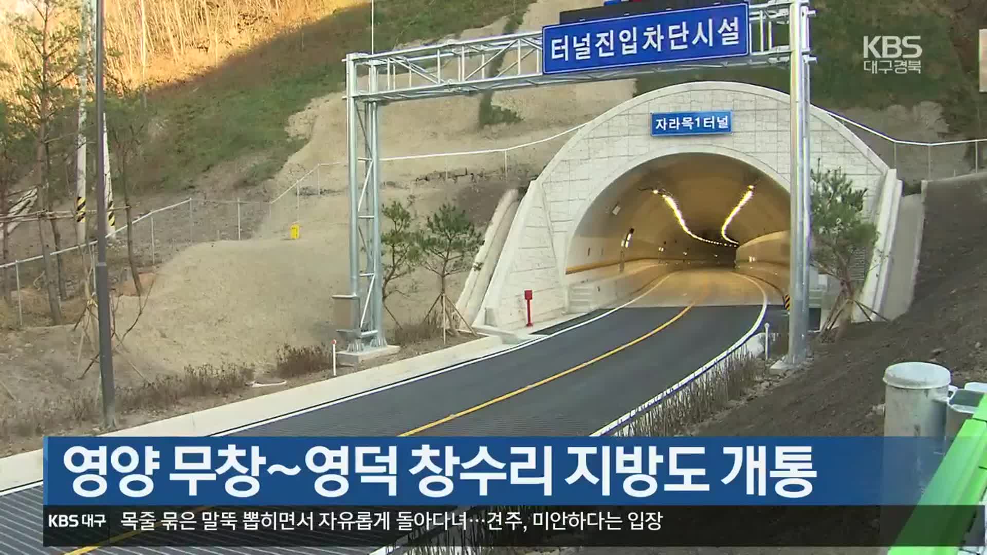 [여기는 안동] 영양 무창~영덕 창수리 지방도 개통 외