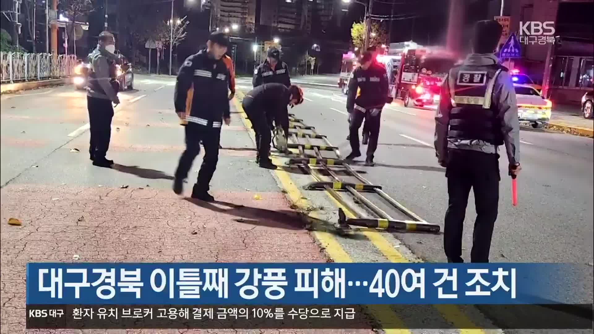 대구·경북 이틀째 강풍 피해…40여 건 조치