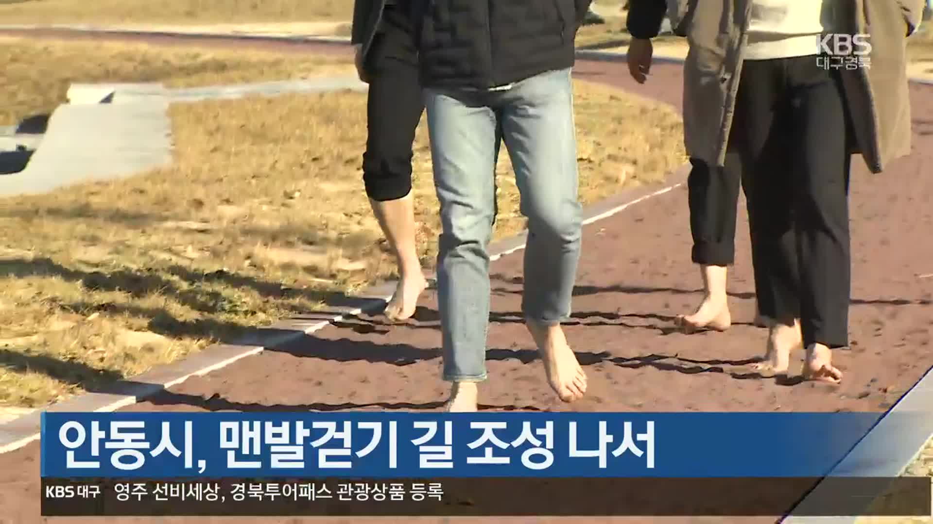 [여기는 안동] 안동시, 맨발걷기 길 조성 나서 외