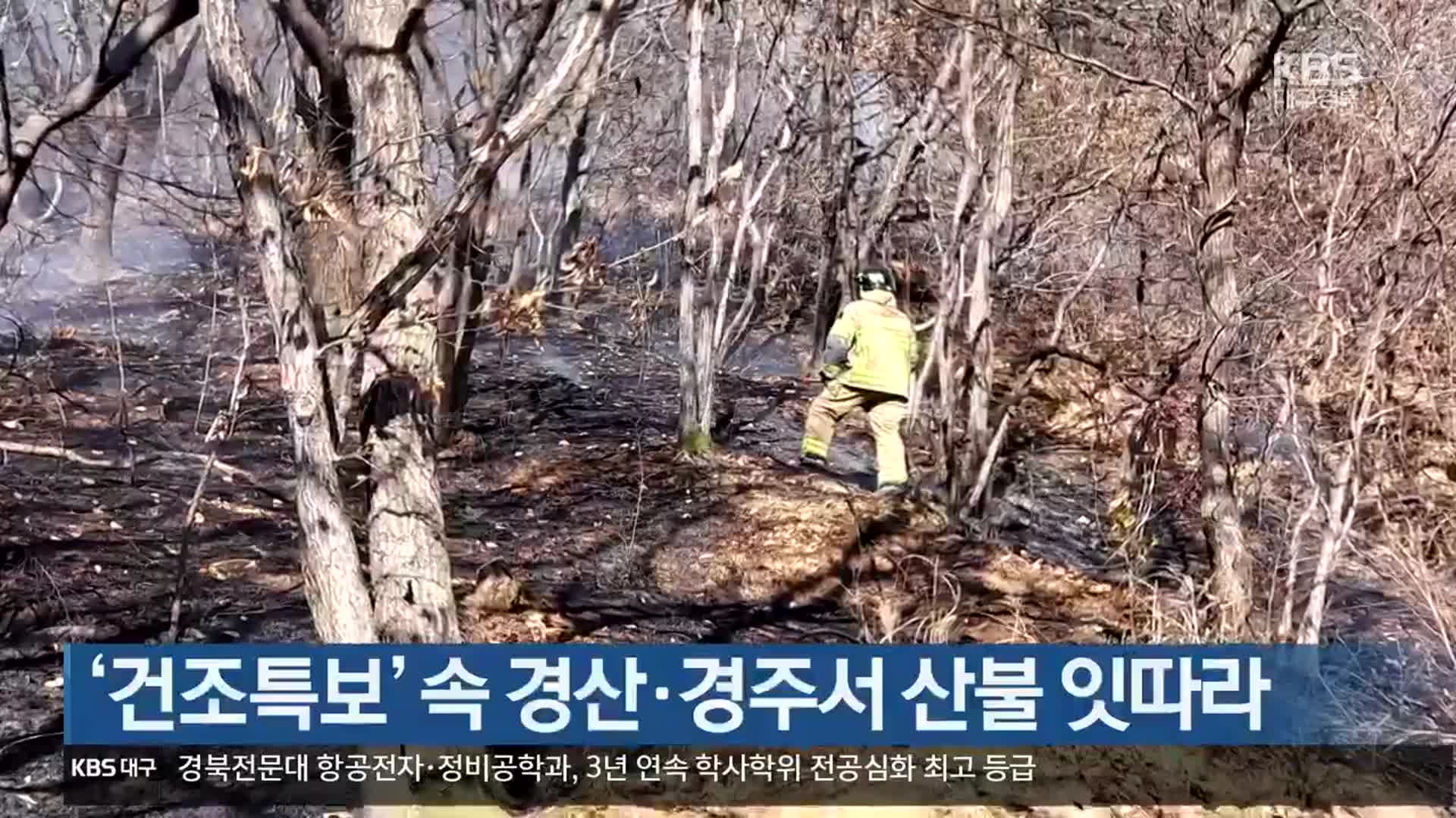 ‘건조특보’ 속 경산·경주서 산불 잇따라