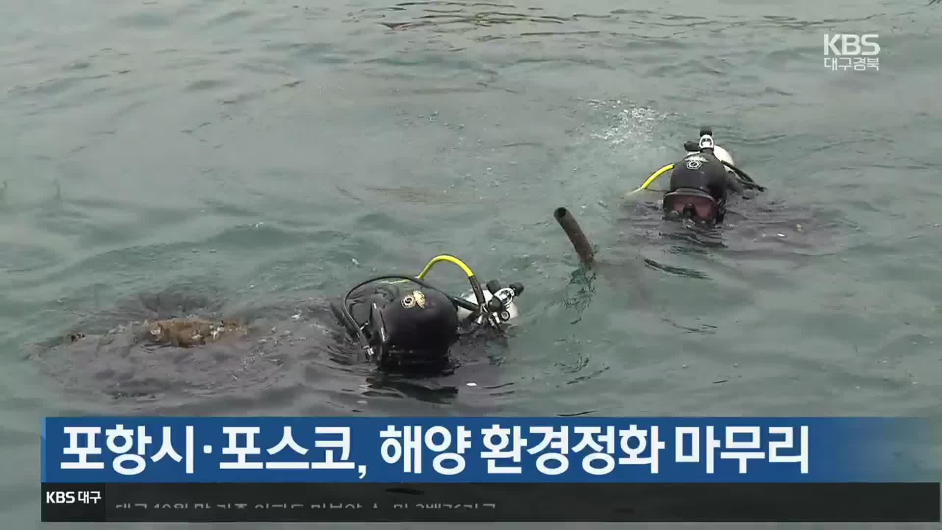 [여기는 포항] 포항시·포스코, 해양 환경정화 마무리 외