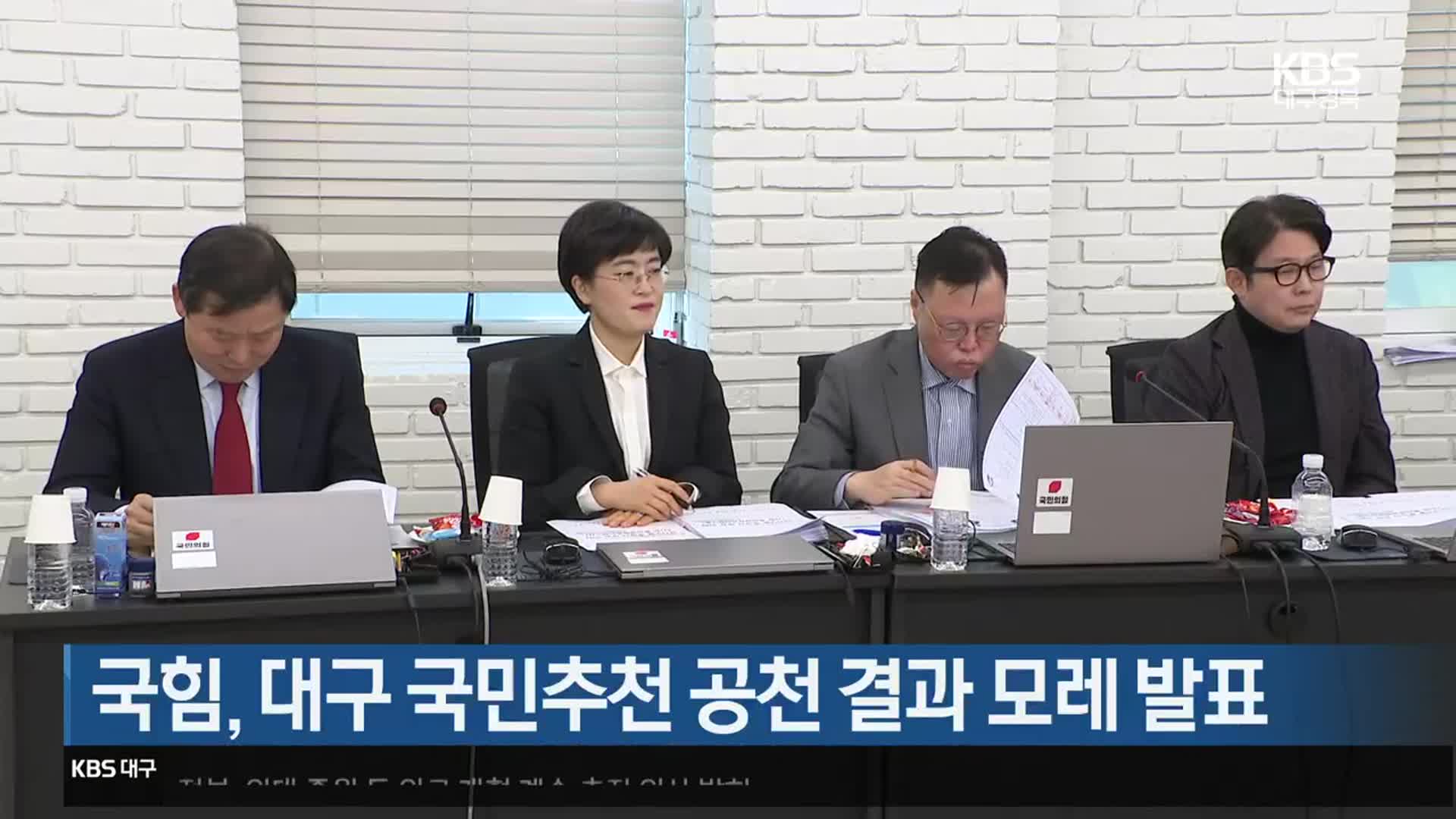 [총선] 국힘, 대구 국민추천 공천 결과 모레 발표