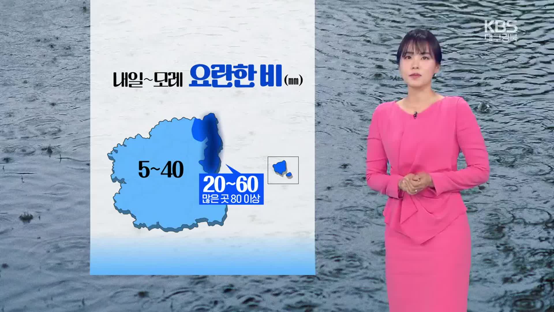 [날씨] 대구·경북 내일~모레 요란한 비…기온도 하락