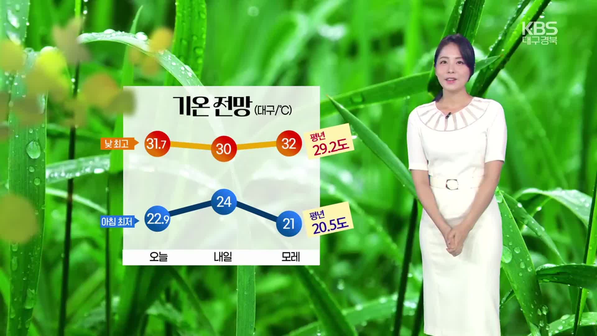 [날씨] 대구·경북 폭염특보 해제…내일 오전까지 가끔 비