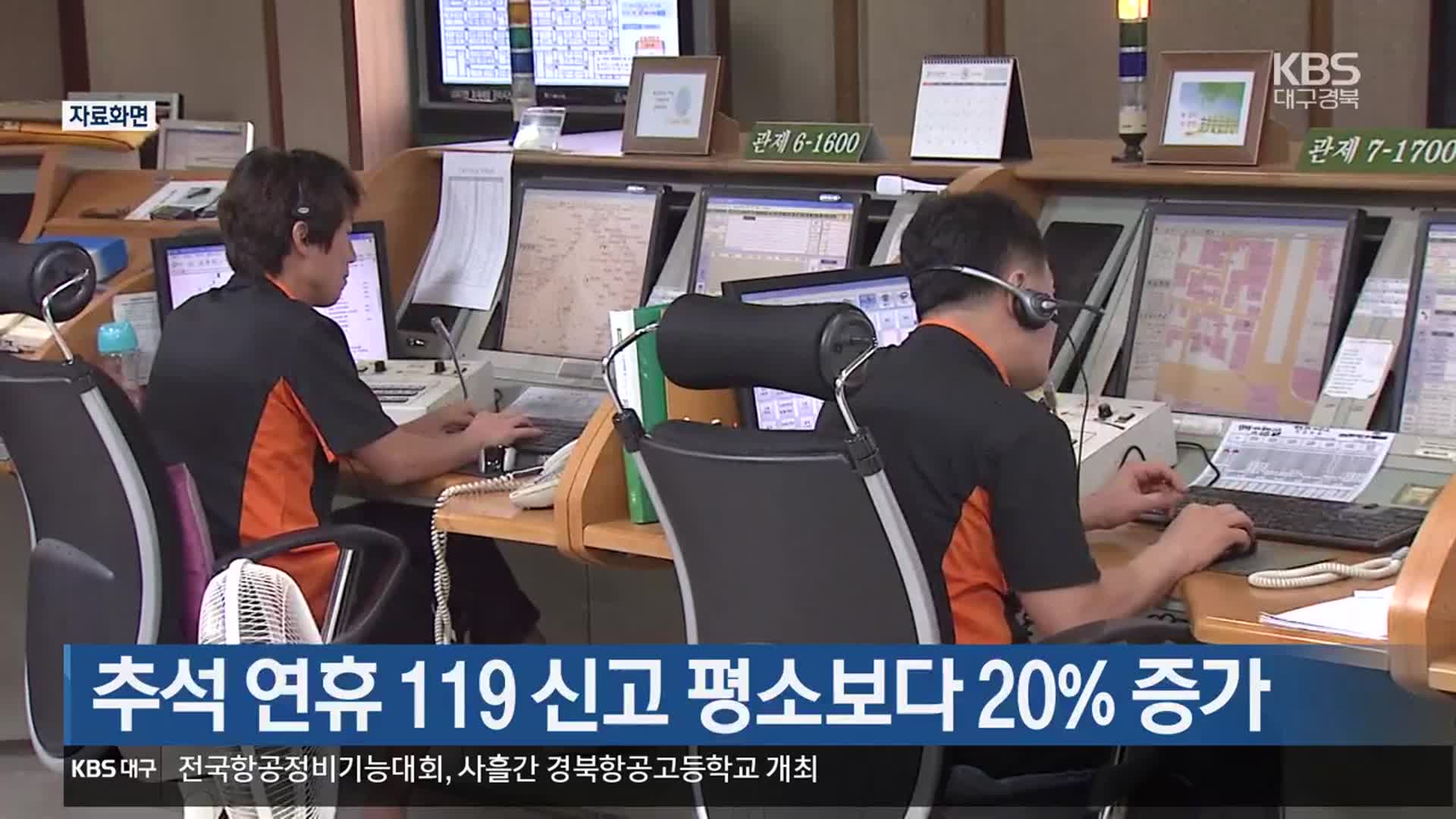 추석 연휴 119 신고 평소보다 20% 증가